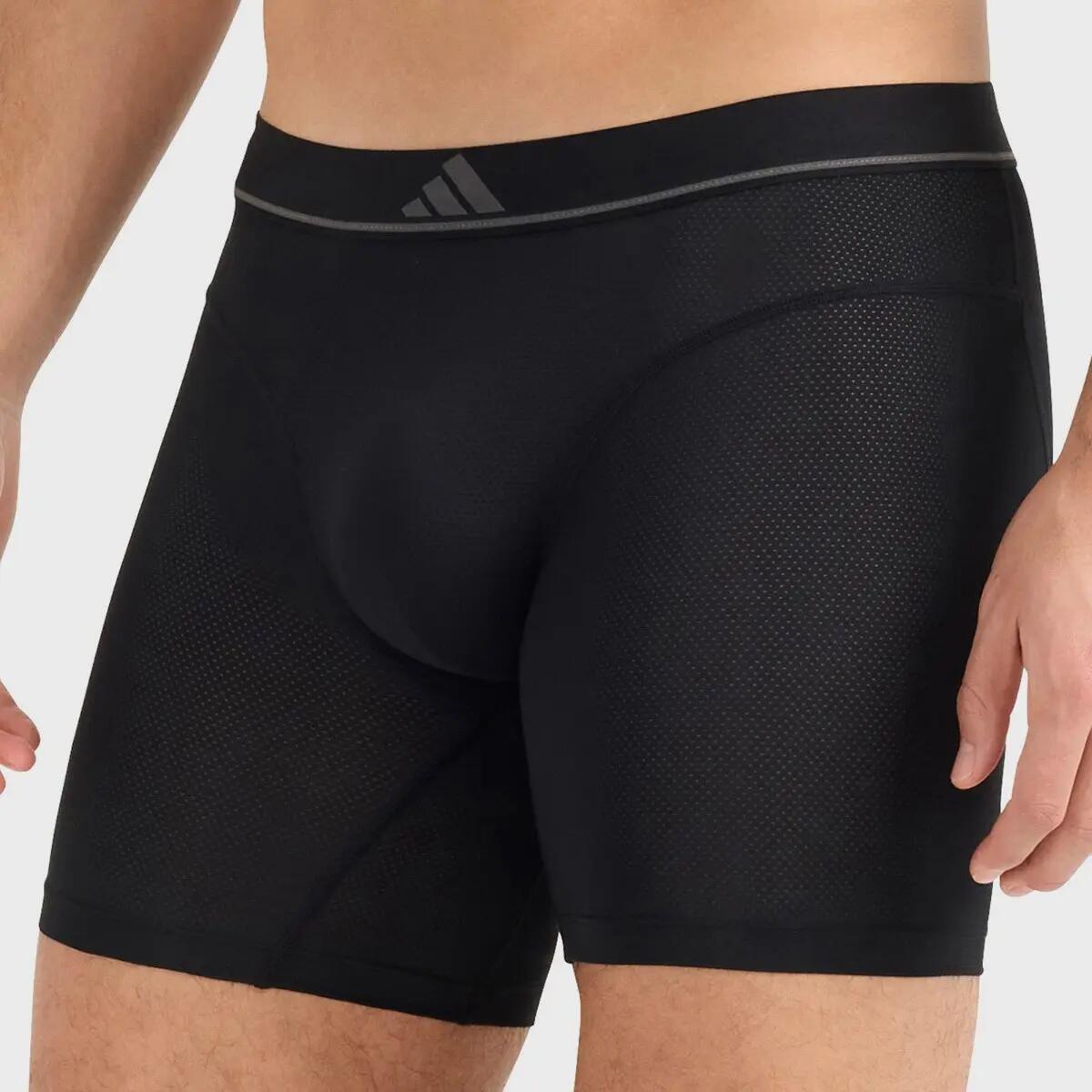 Multi-Sport Herren Active Vent 2er-Pack Microfaser-Boxershorts Schwarz & Grau 4/7