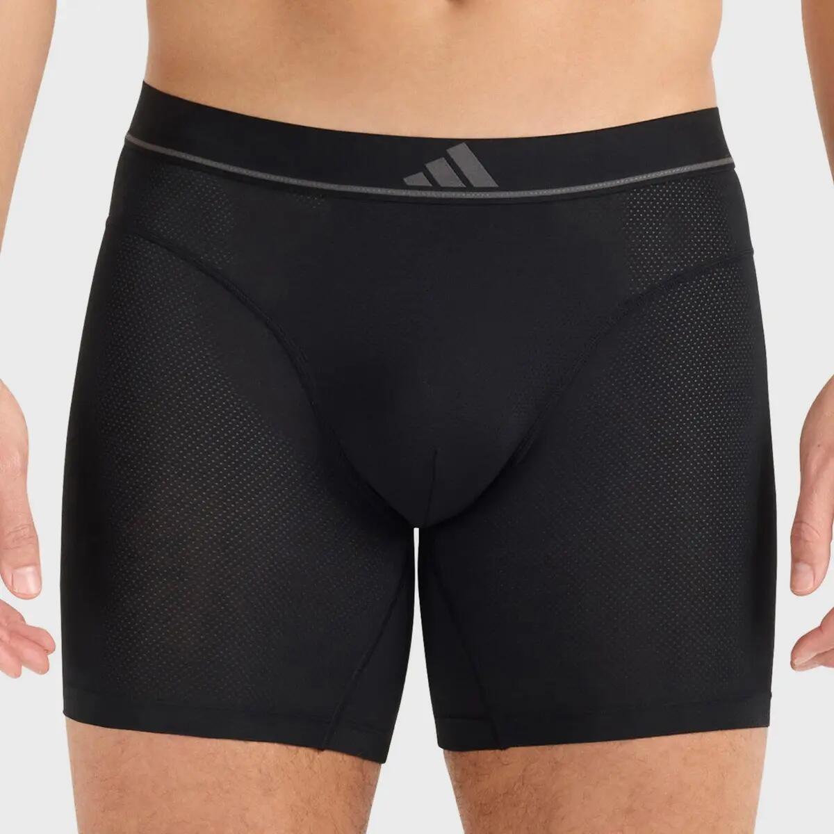 Multi-Sport Herren Active Vent 2er-Pack Microfaser-Boxershorts Schwarz & Grau 3/7