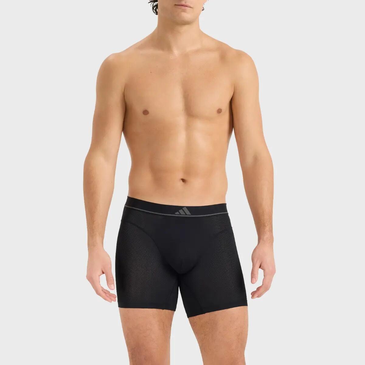 Multi-Sport Herren Active Vent 2er-Pack Microfaser-Boxershorts Schwarz & Grau 2/7