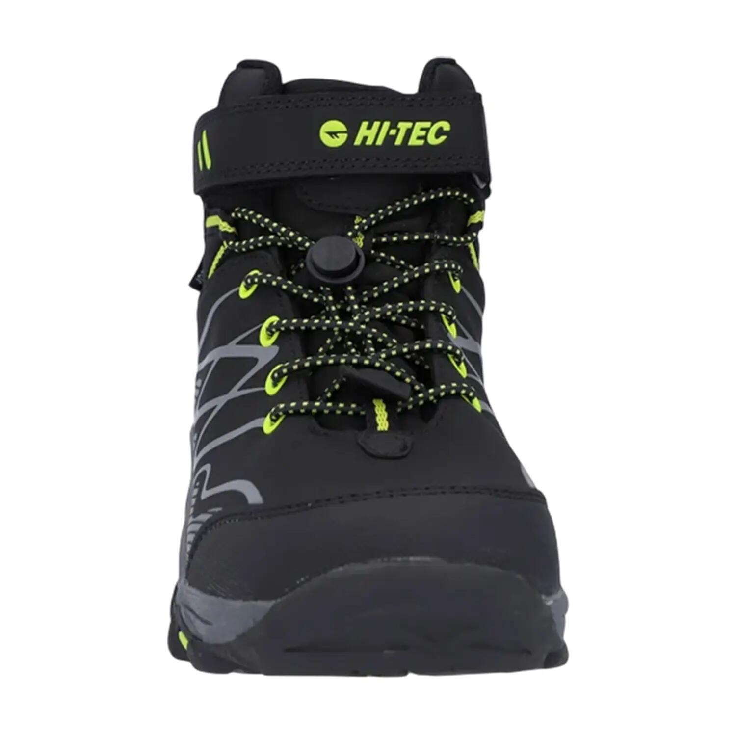 Chaussures Montantes De Randonnée JACKDAW Enfant (Noir / Vert Clair Vif) 4/5
