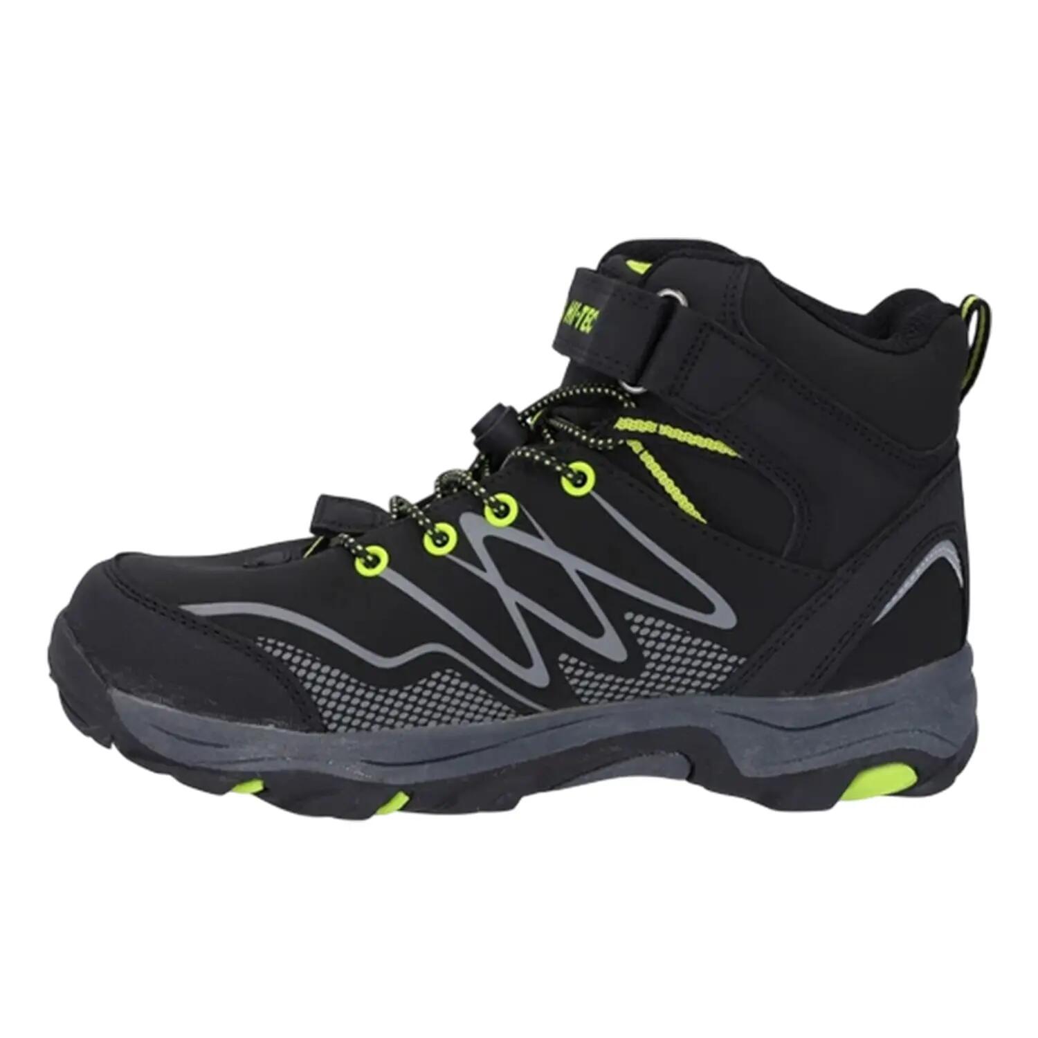 Chaussures Montantes De Randonnée JACKDAW Enfant (Noir / Vert Clair Vif) 3/5