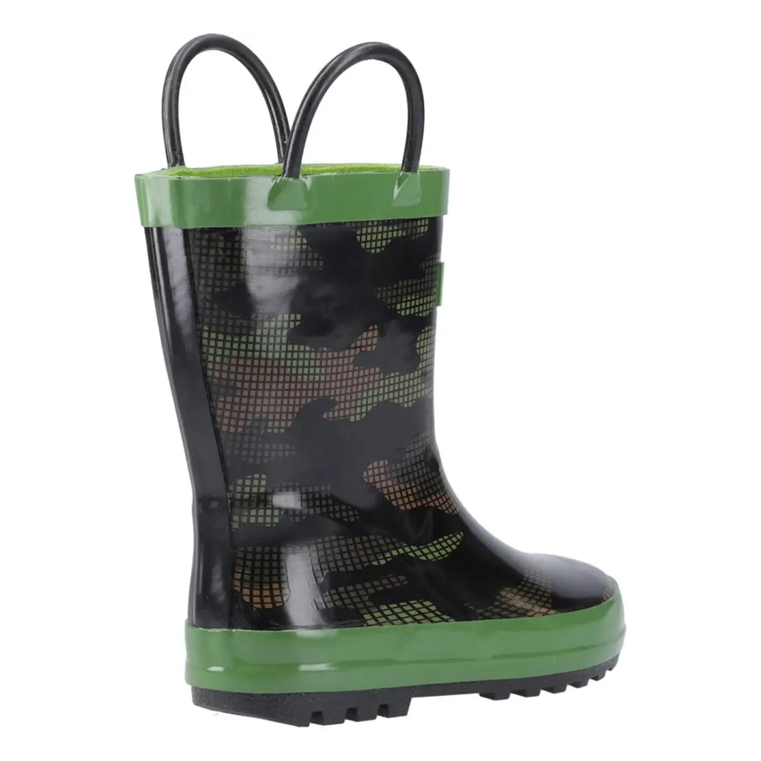 Puddle Stivali Di Gomma MimeticaBambini Cotswold Verde Nero 2/6