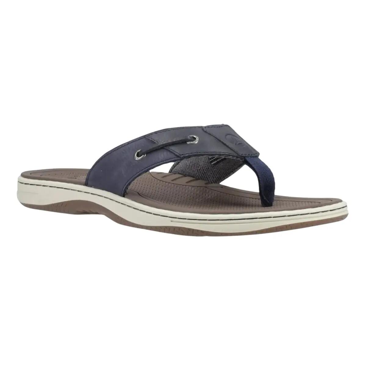 Mens Baitfish Leather Sandals (Navy) 4/4