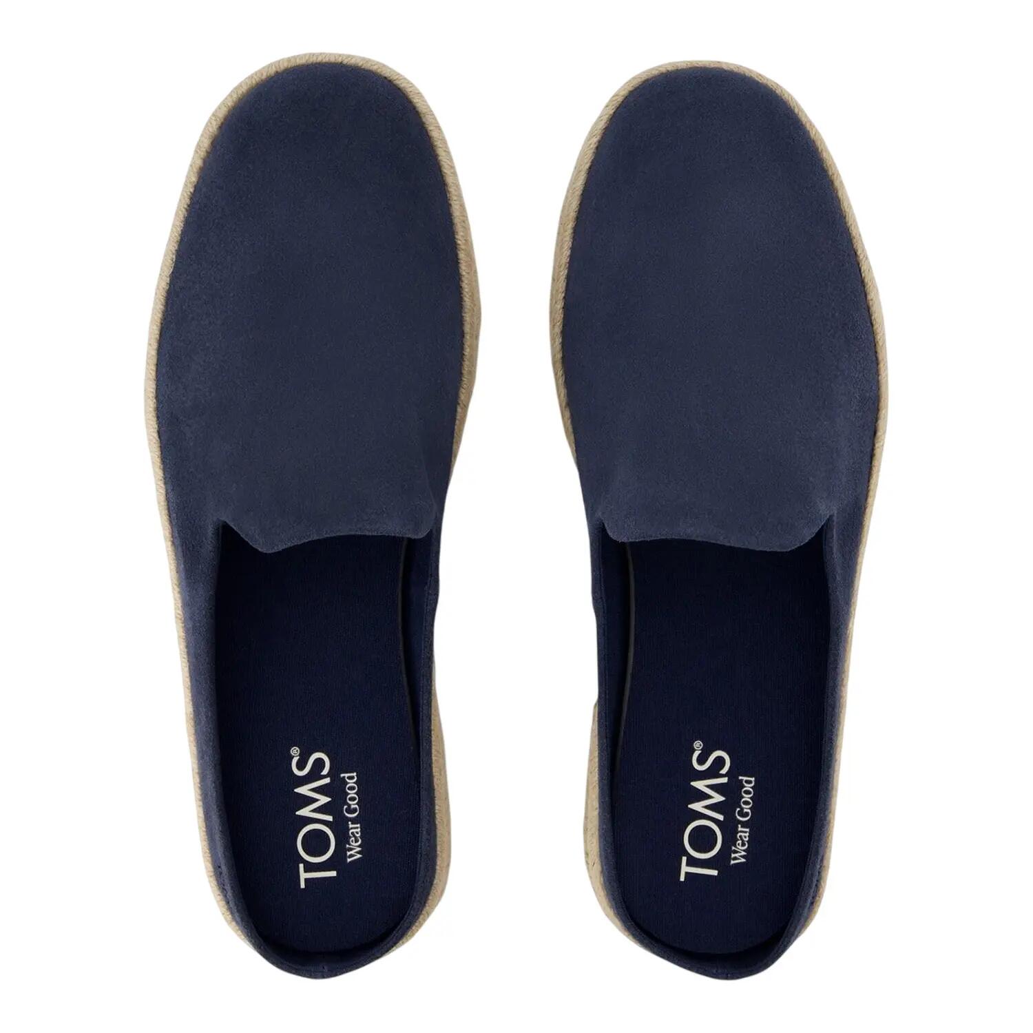 Ciabatte PelleUomo Toms Santiago Blu Navy 4/6