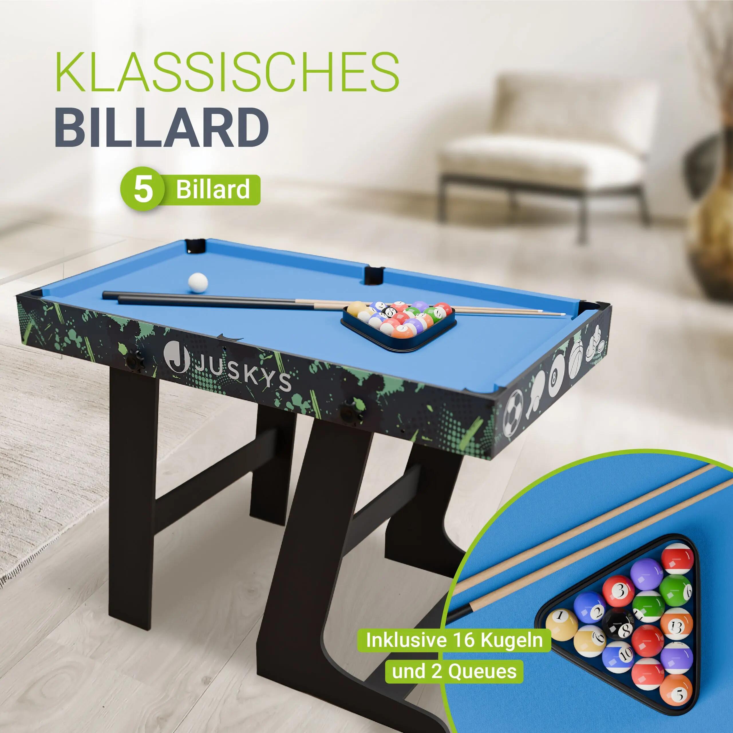JUSKYS Spieltisch Ballzauber klappbar 5 Spiele in 1 7/7