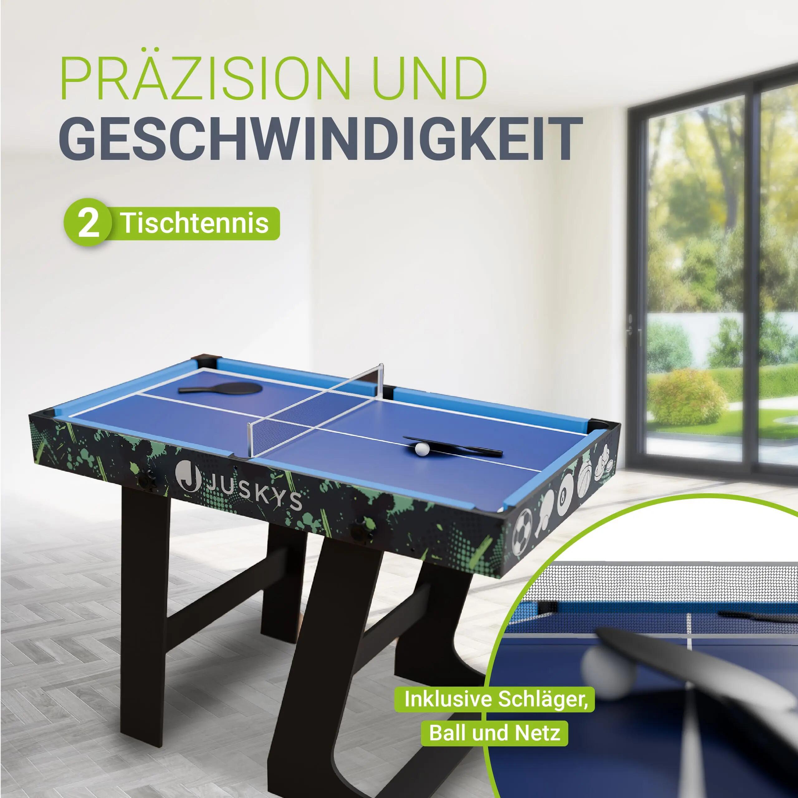 JUSKYS Spieltisch Ballzauber klappbar 5 Spiele in 1 4/7