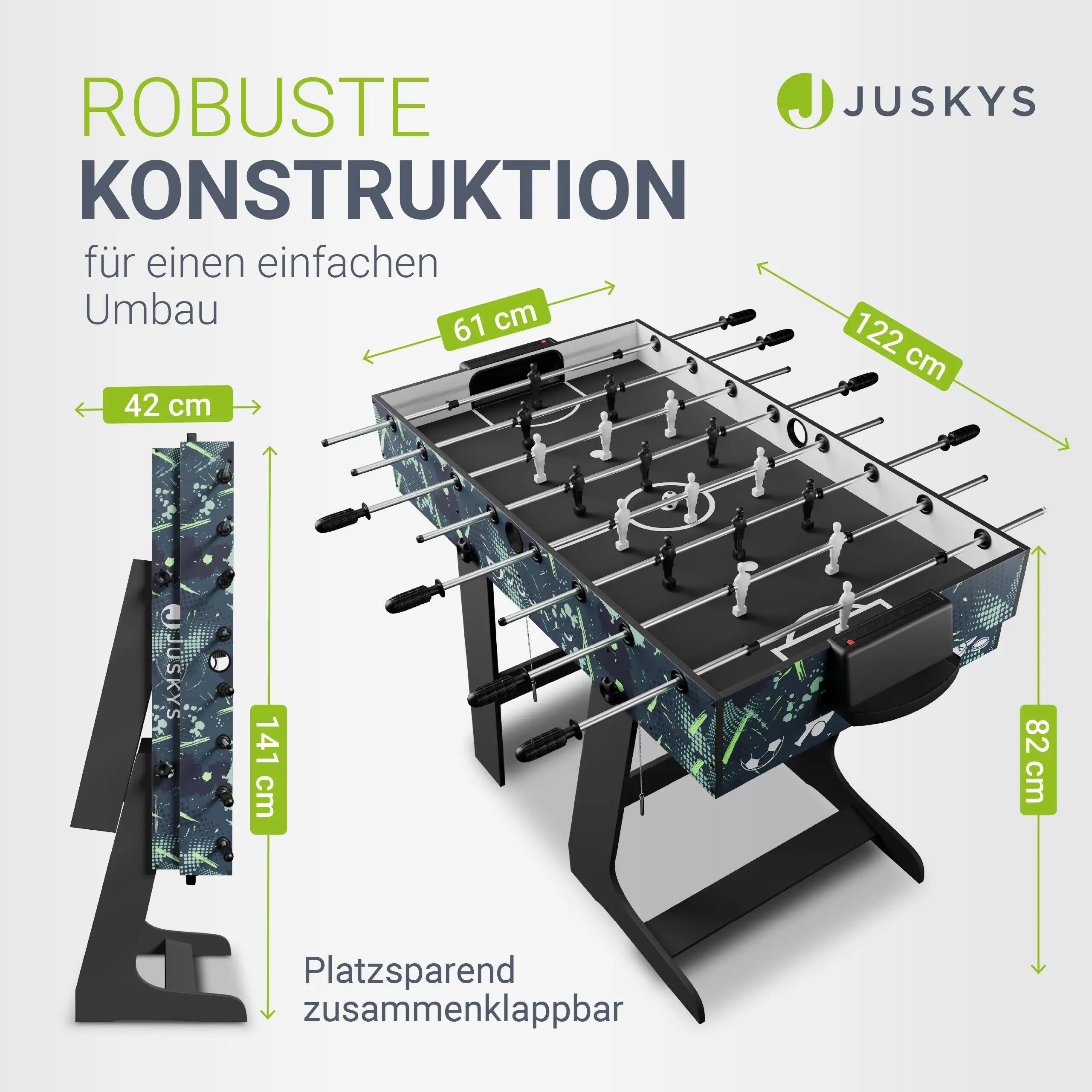 JUSKYS Spieltisch Ballzauber klappbar 5 Spiele in 1 3/7