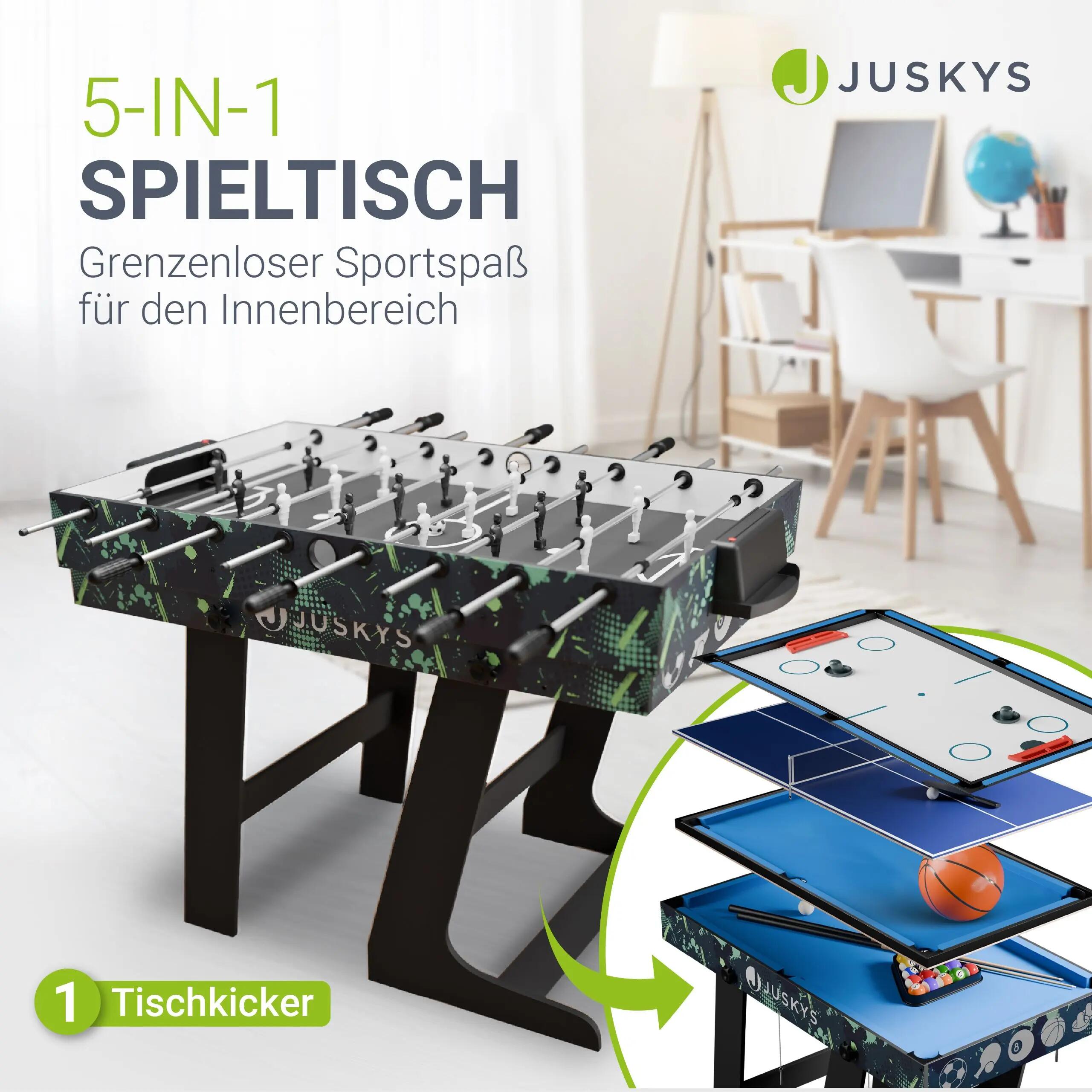 JUSKYS Spieltisch Ballzauber klappbar 5 Spiele in 1 2/7