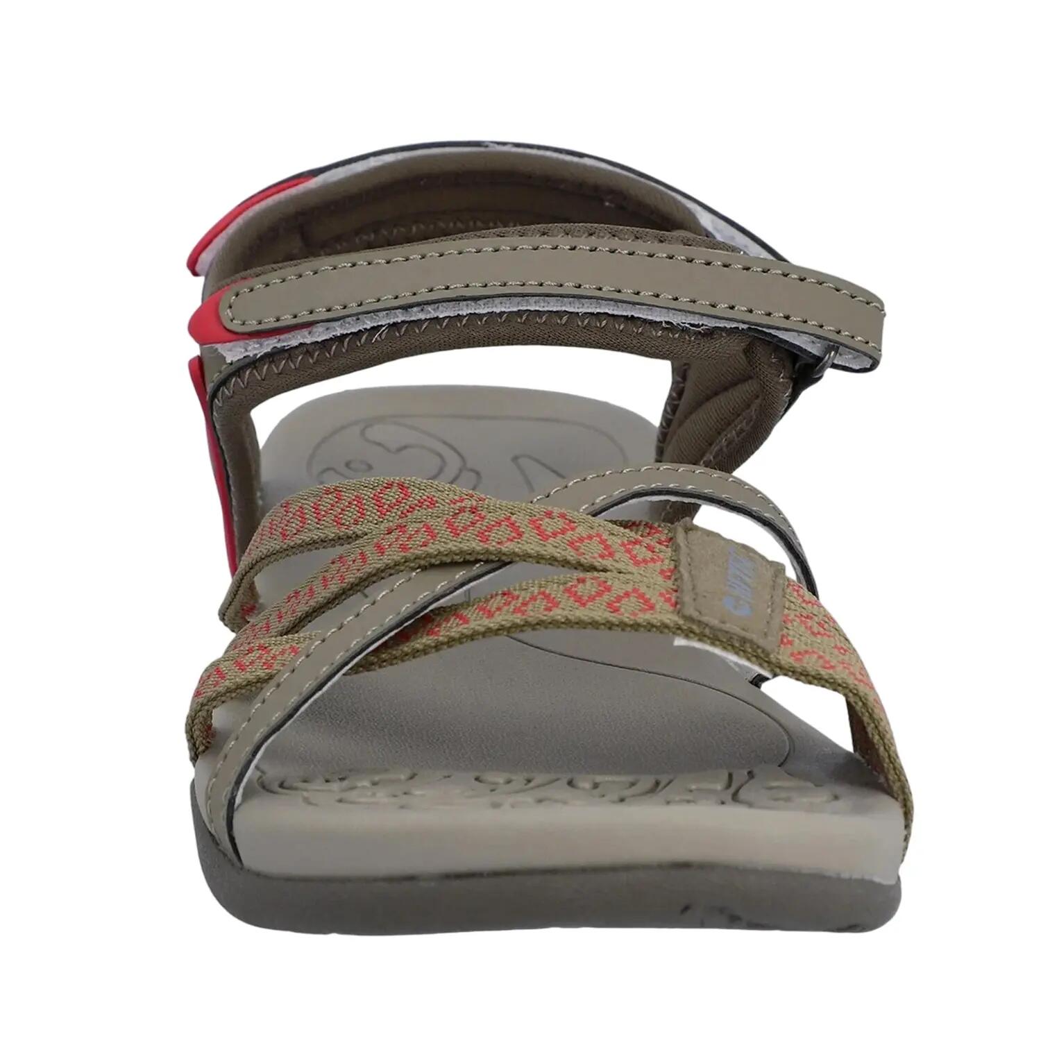 Dames Savanna II Sandalen (Licht taupe/levend/zonnekoraal) 4/4