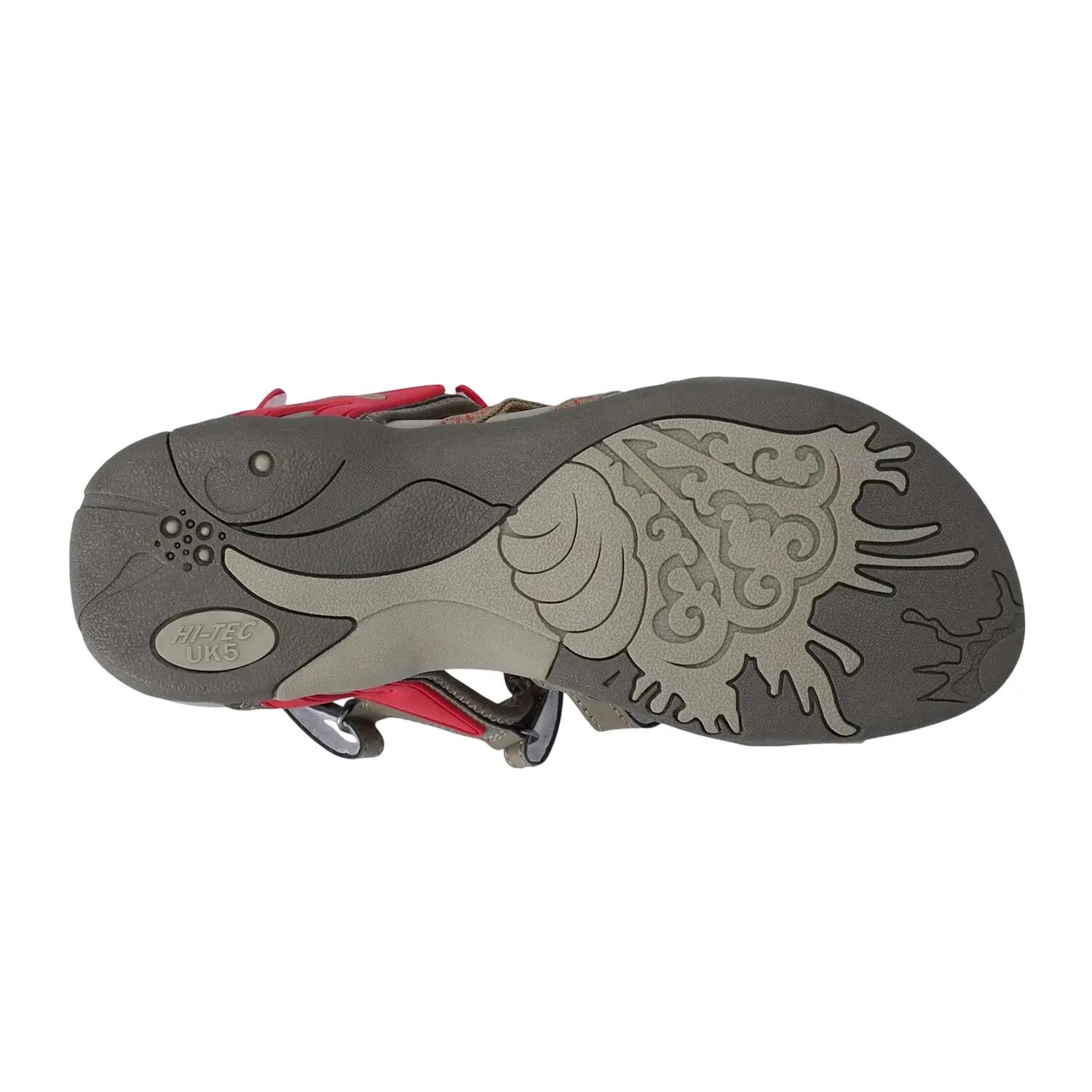 Dames Savanna II Sandalen (Licht taupe/levend/zonnekoraal) 3/4