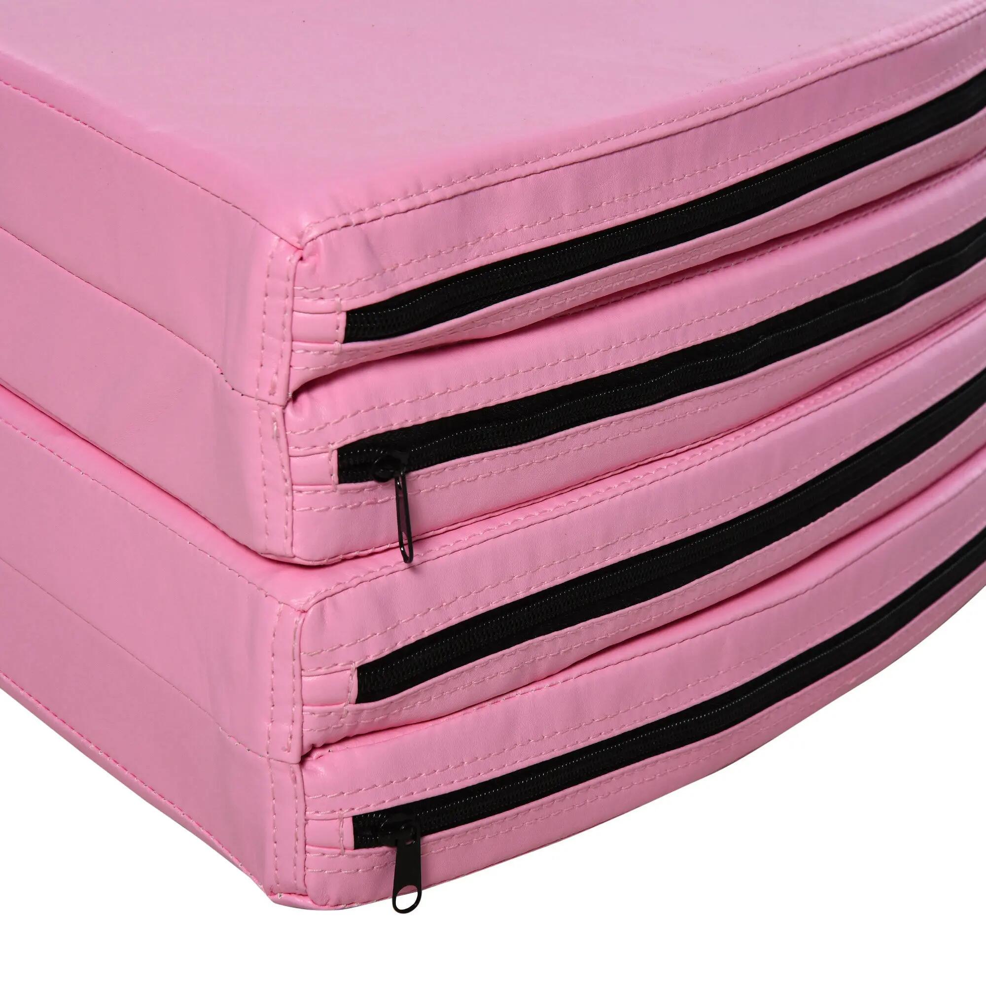 Tapis de pole dance pliable Ø 150 cm épaisseur 5 cm PVC rose 5/5