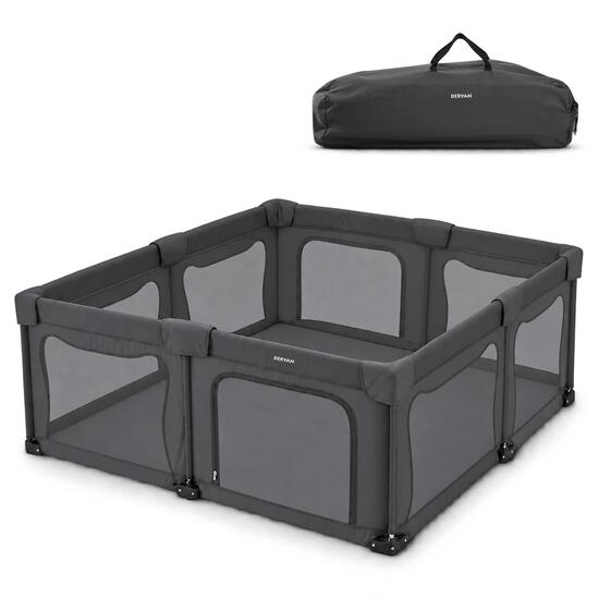 Parque Infantil Plegable XL - Cuna de Viaje para Bebé - Gris