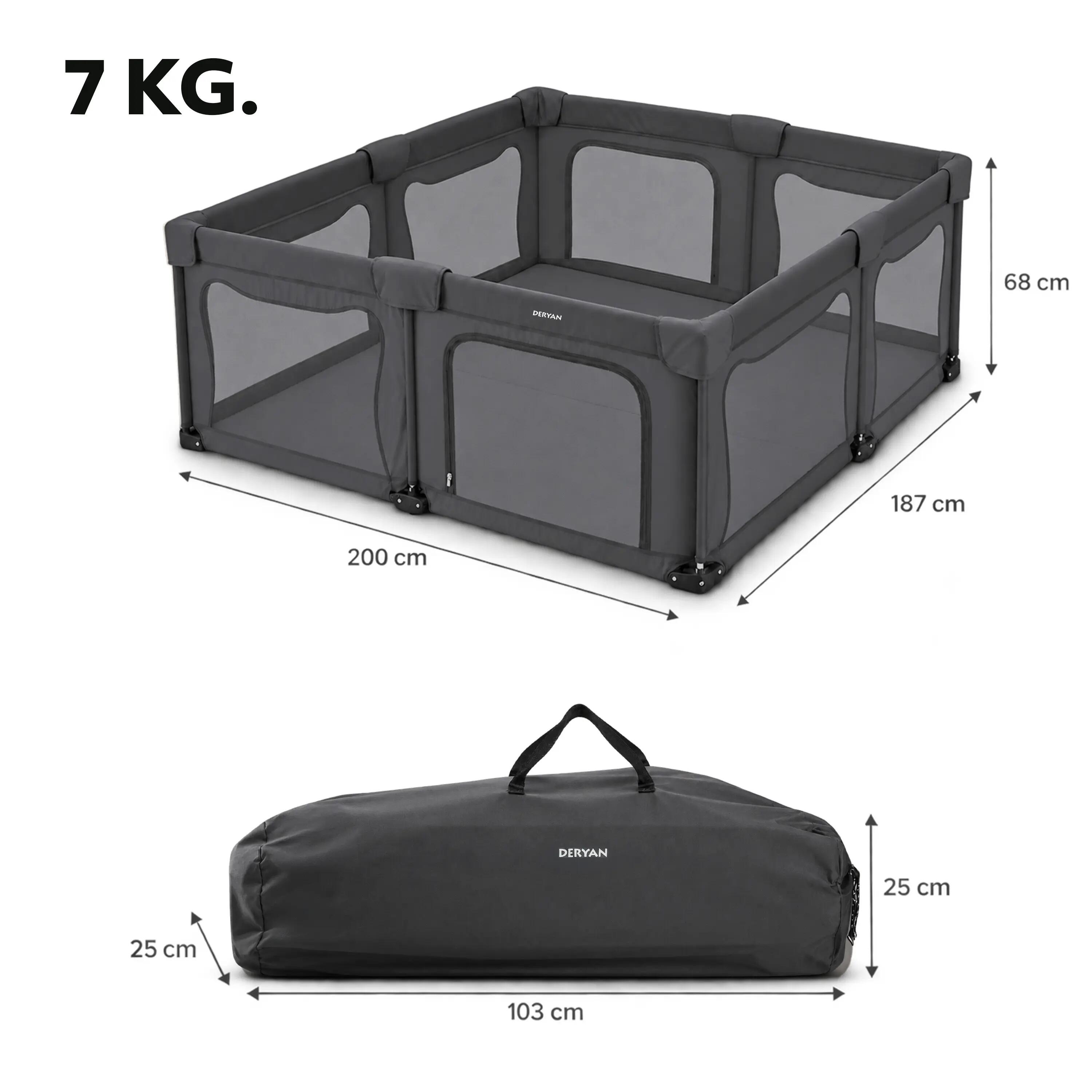 Opvouwbare Kinderbox XL - Campingbedje voor Baby - Grijs 8/8