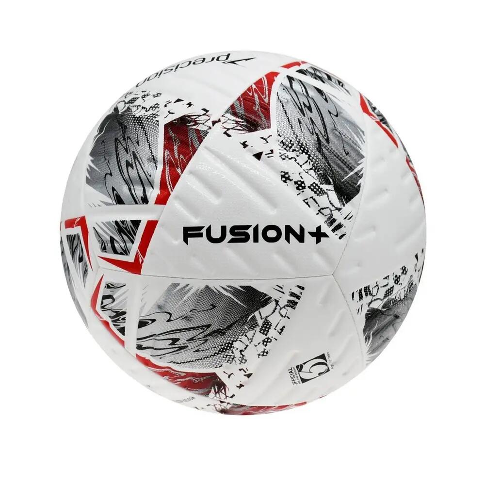 Fusion FIFA Basic Pallone Da Calcio Precision Bianco Argento Rosso 4 2/2