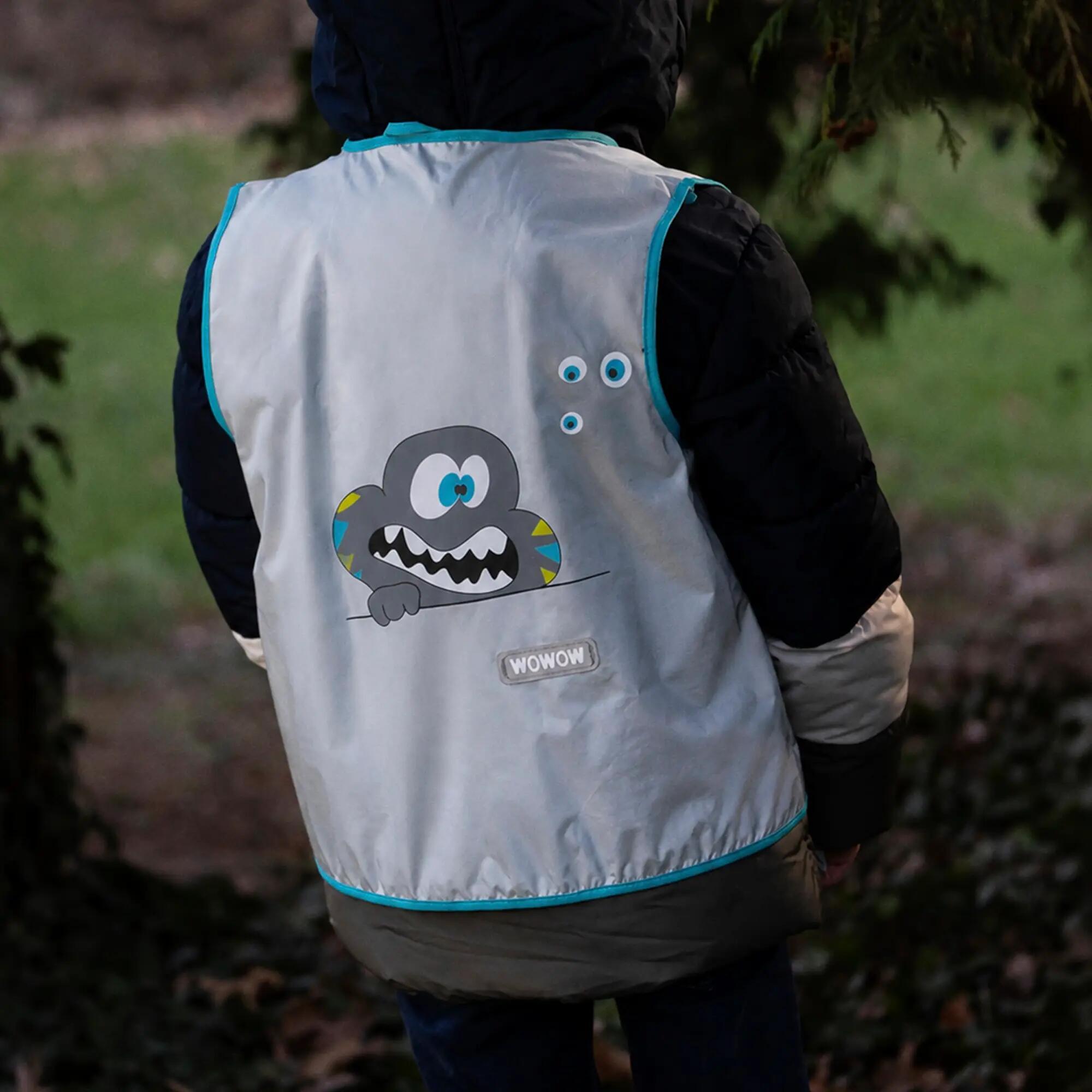 WOWOW - Crazy Monster Kinder Vollreflektierende Warnschutz Outdoorweste 5/5