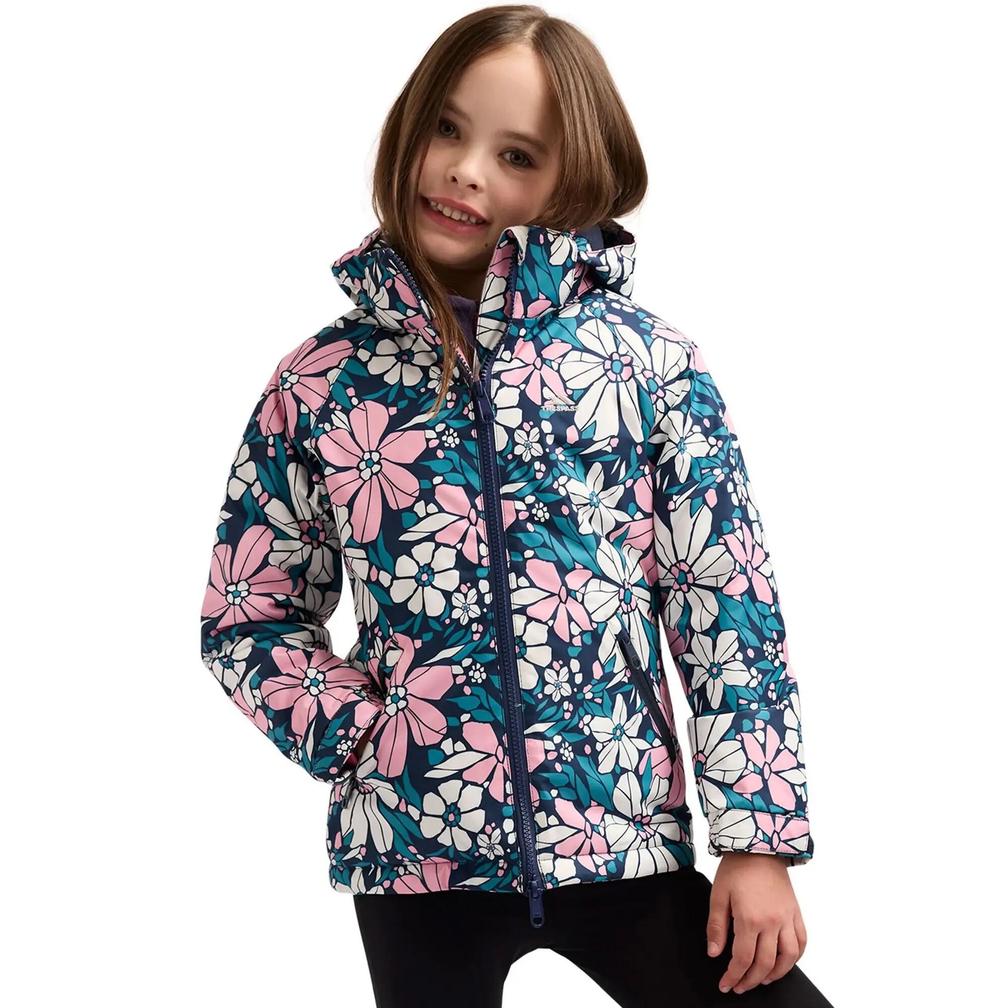 Waterdichte jas voor meisjes van Marla Flowers (Saffierblauw) 6/7