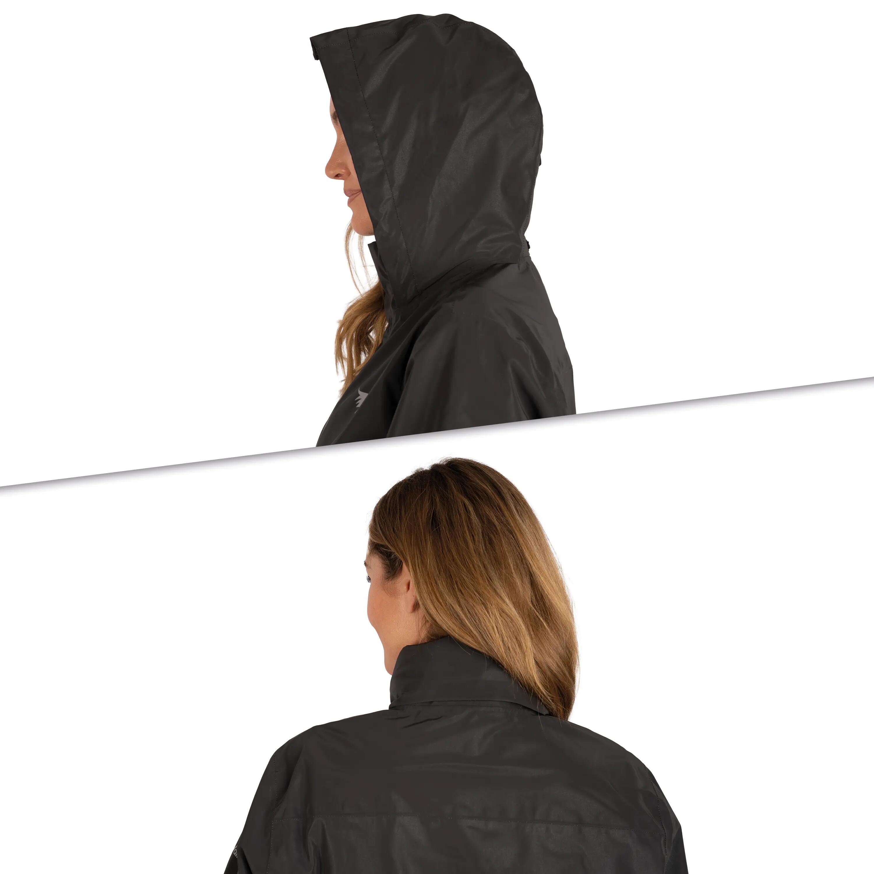 Chubasquero bici mujer totalmente reflectante, impermeable y cortavientos 4/5
