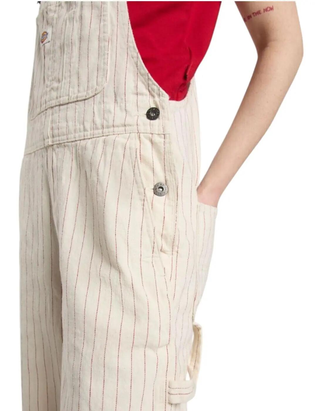 Pantalon pour Femme Dickies Bib egret Beige 4/5