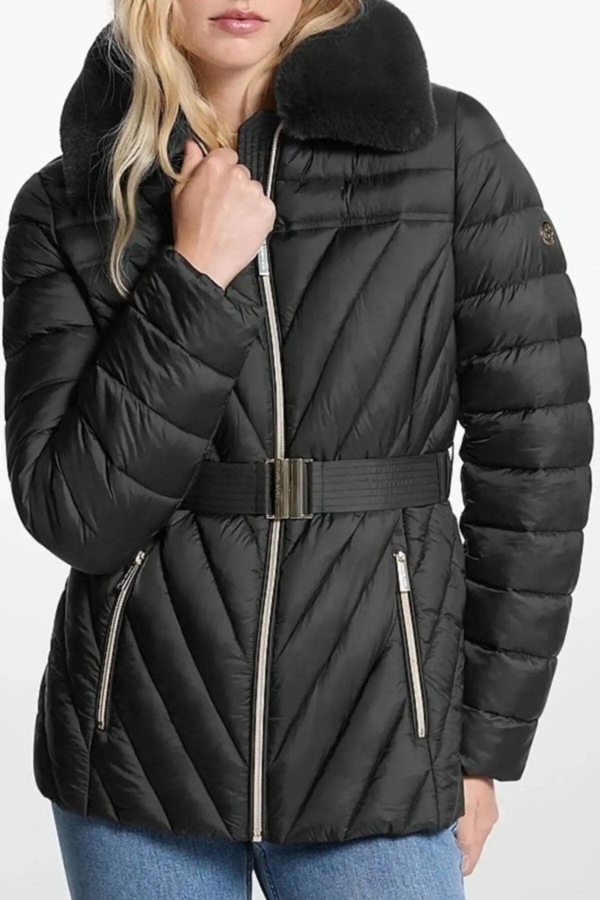 Giacca Michael Kors Modello W Fx Fur Trim Colore Nero 4/5