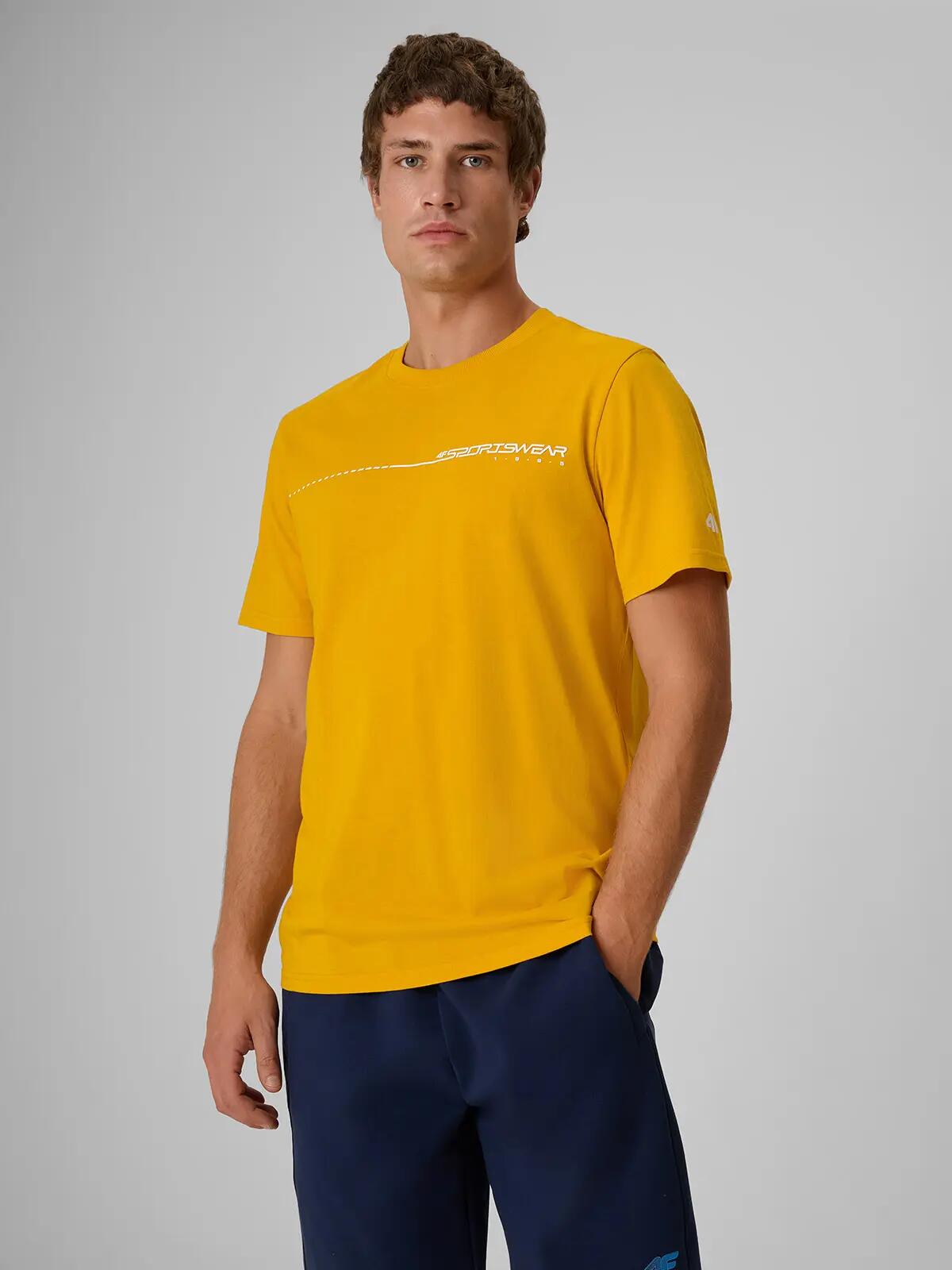 4F T-shirt regular z nadrukiem męski 3/6