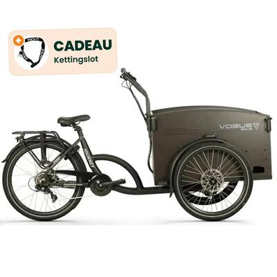 Journey plus - elektrische bakfiets - 250w - middenmotor - mat zwart