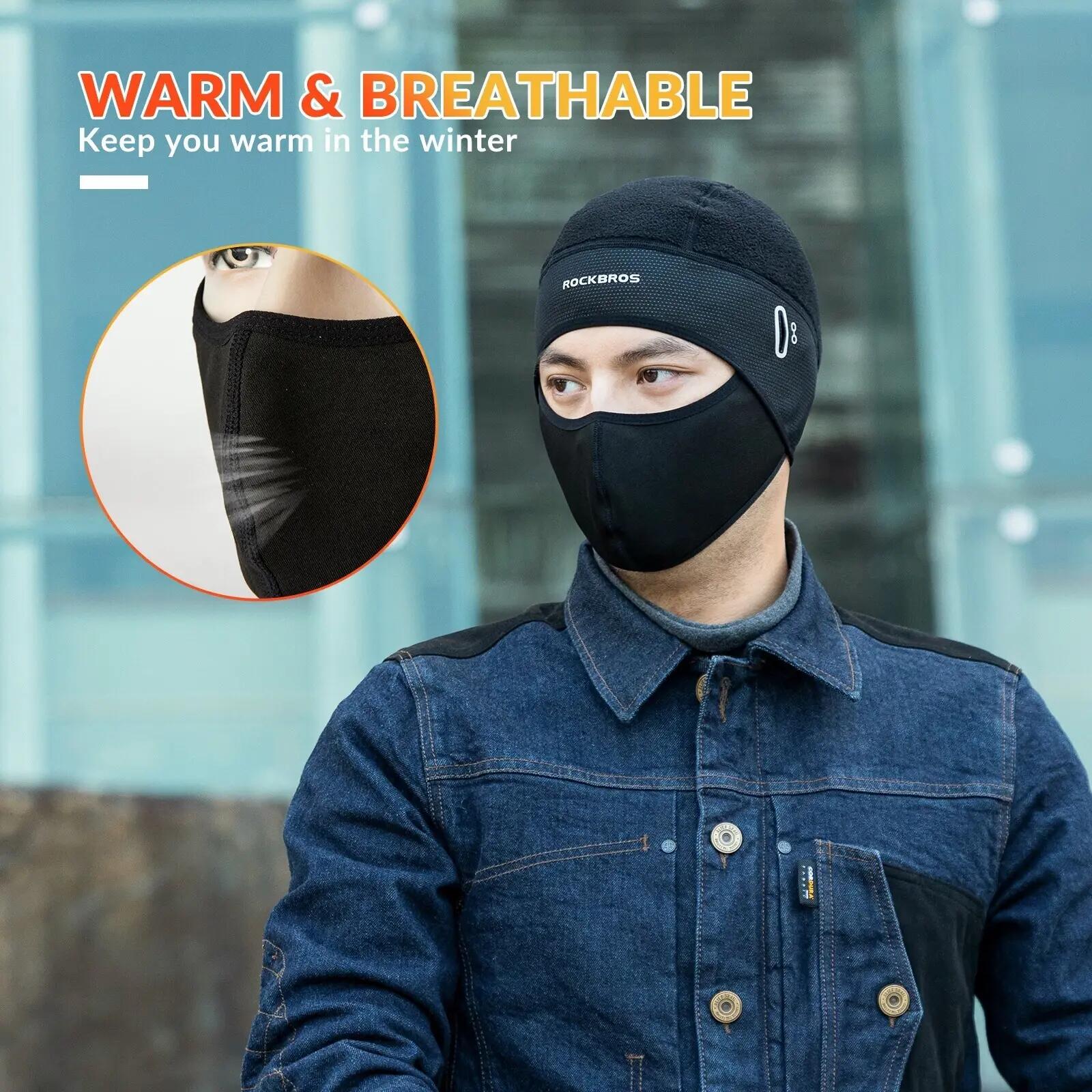 Cagoule masque facial hiver et automne coupe-vent chaud 3/7
