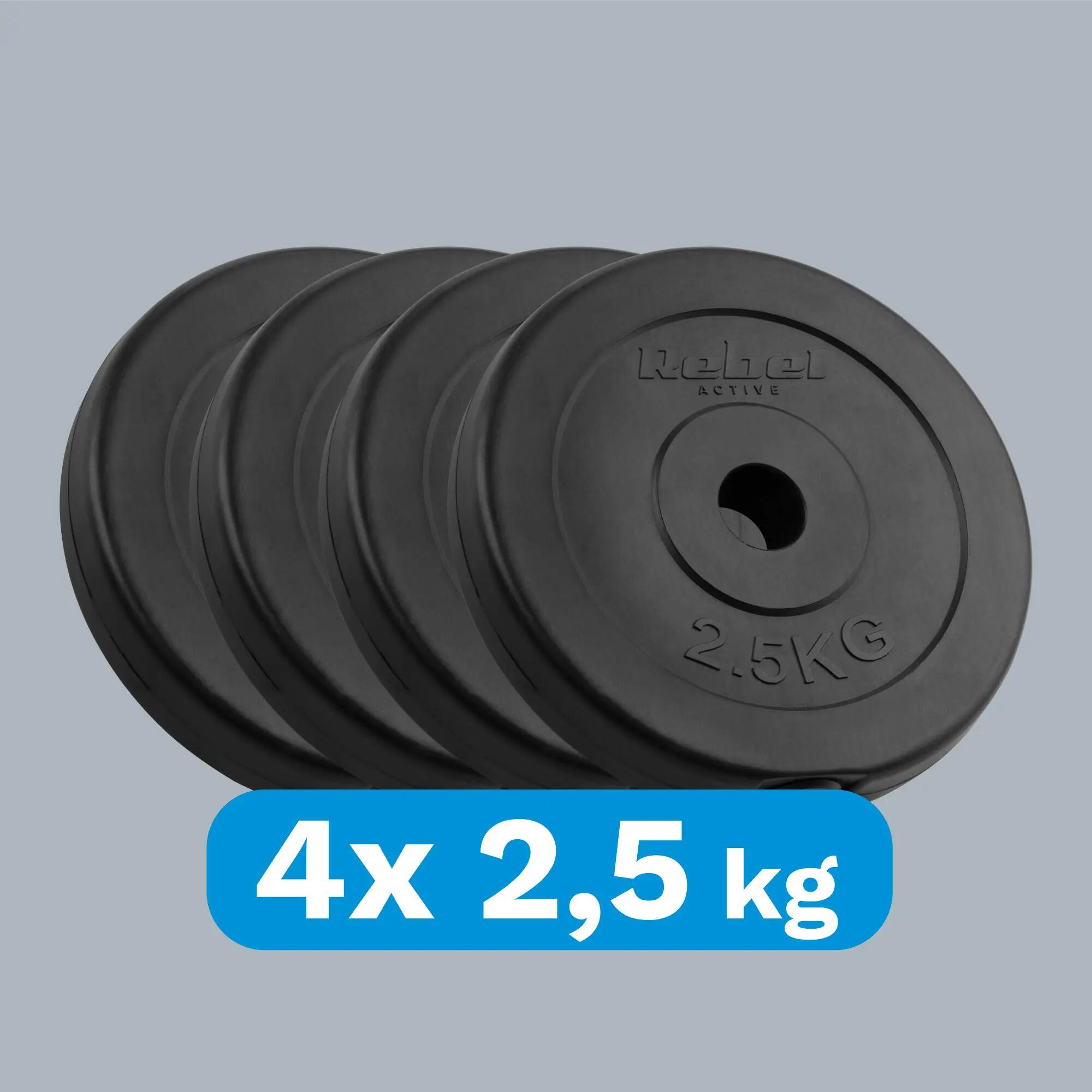 Obciążenie bitumiczne zestaw 4x2.5kg 10kg otwór 31mm talerz klasyczny REBEL 5/7