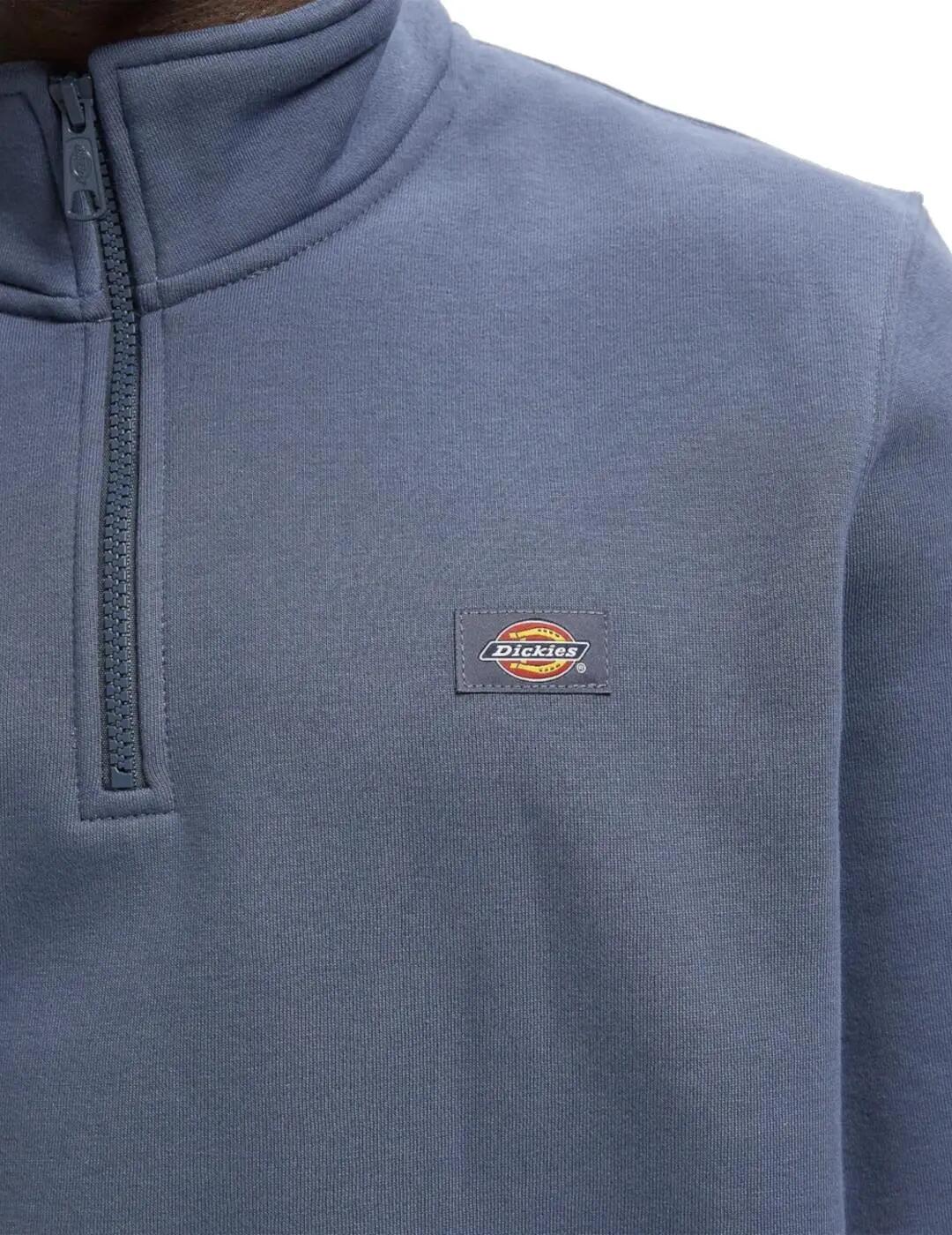 Sudaderas jerseys polares para Hombre Dickies Oakport quarter zip Azul 2/5