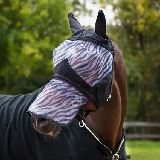 Maschera antimosche per cavalli Horze Zebra 2/3