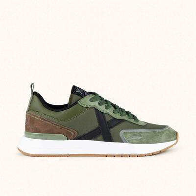 Sneakers - vrije tijd - heren - munich speed - groen, bruin en zwart