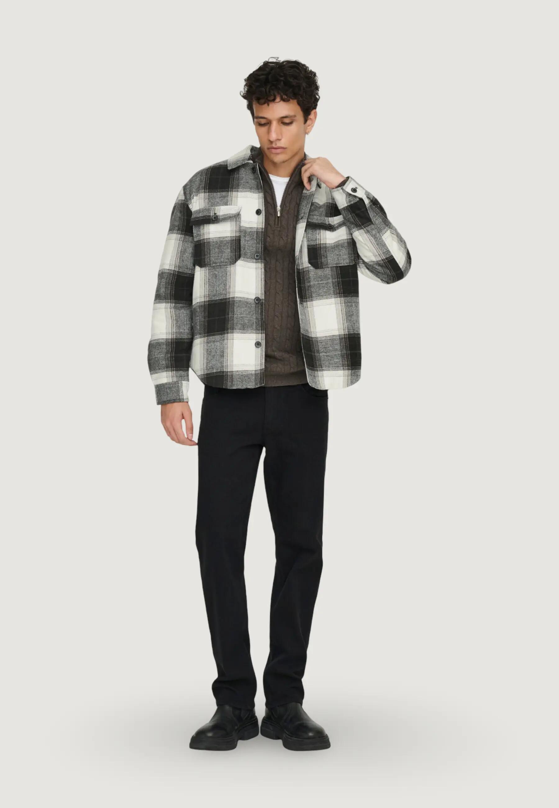 Giubbotti Uomo Onszack Overshirt Otw Noos Nero 5/5