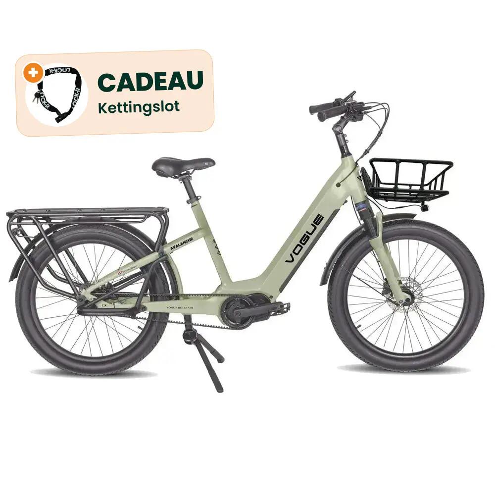 Avalanche elektrische longtail - 110 Nm middenmotor, riem, 24 inch - cementgrijs 1/1