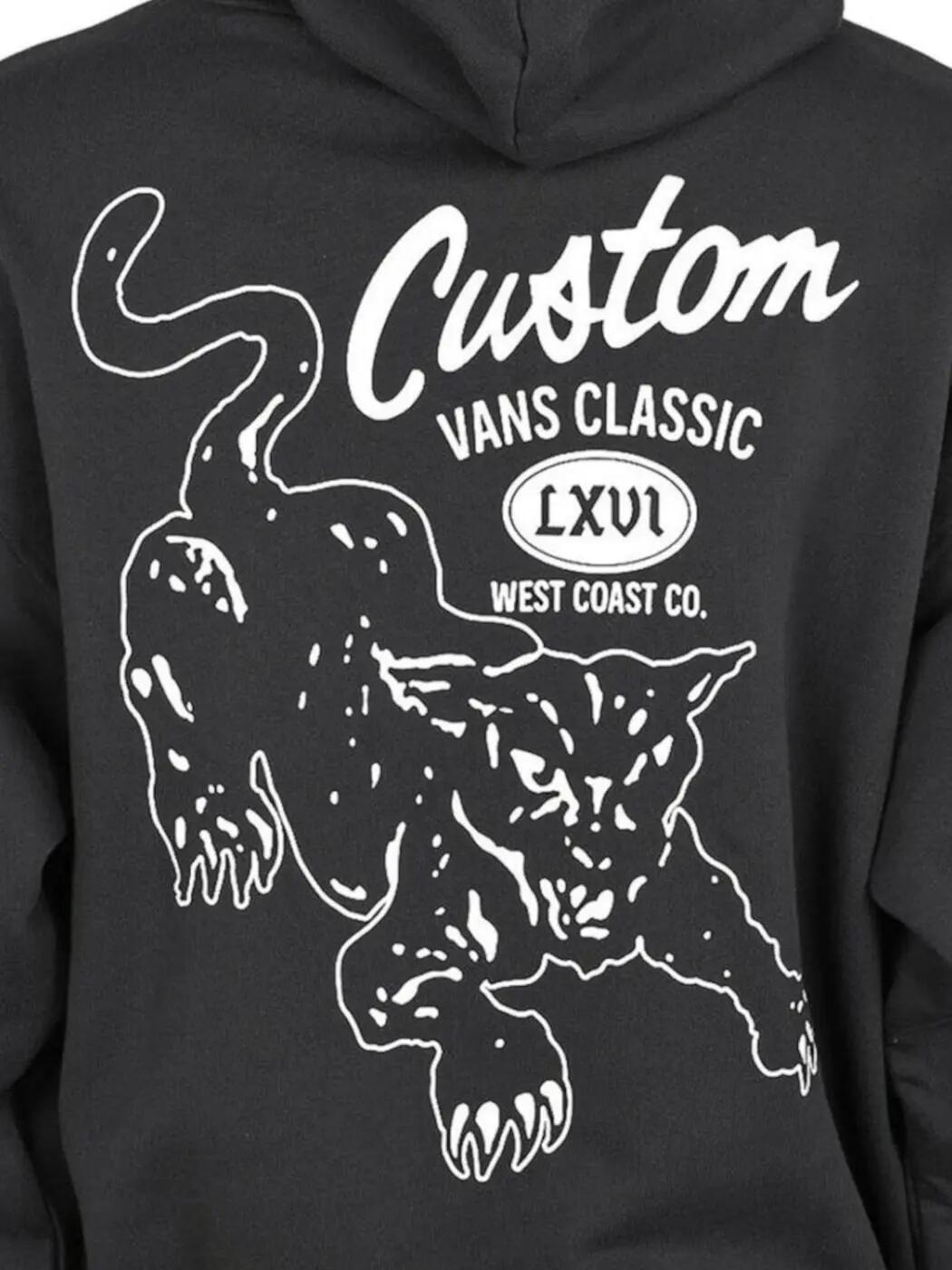 Sweat-shirts polaires pour homme Vans Vans custom cat noir. 3/4