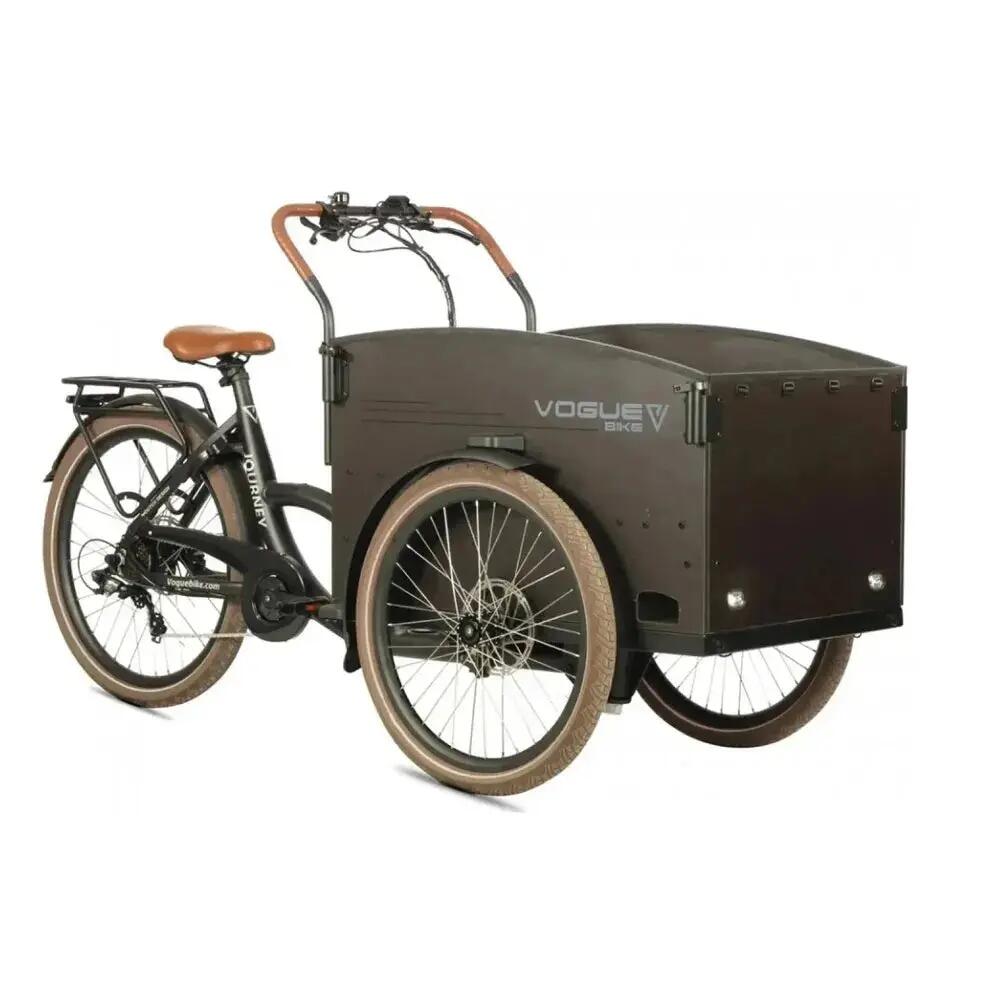 Journey Plus - Elektrische bakfiets - 250W - middenmotor - Mat zwart/bruin 4/4