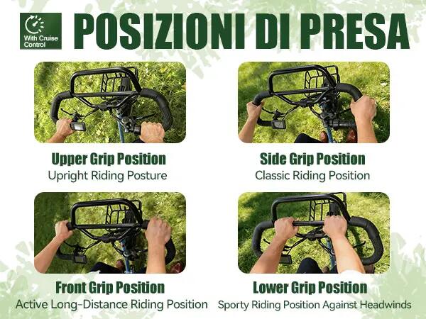 Triciclo Elettrico ESKUTE T302Pro - Batteria Al Litio 48V 20.8Ah - Pneumatico 20 6/8