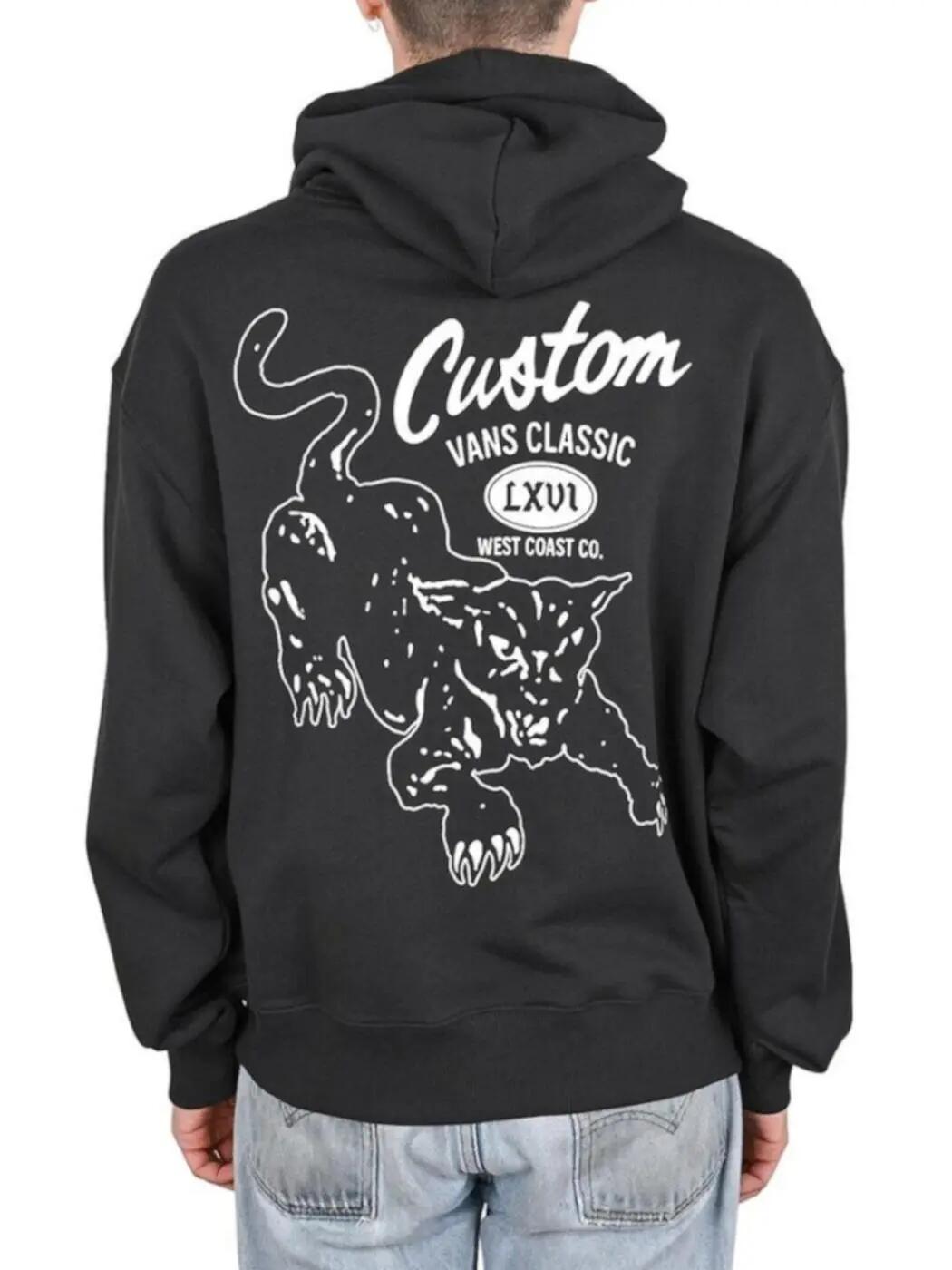 Sweat-shirts polaires pour homme Vans Vans custom cat noir. 2/4