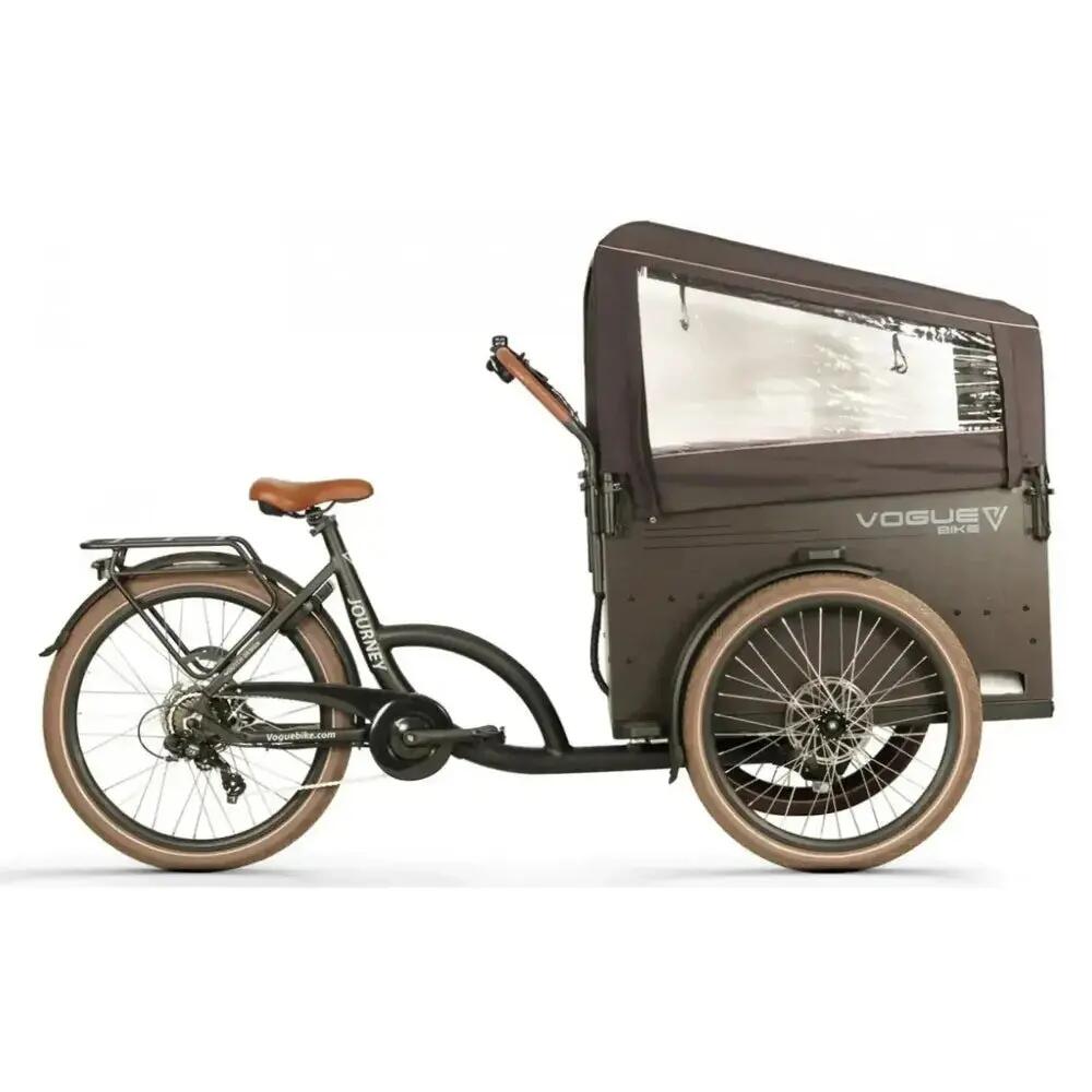 Journey Plus - Elektrische bakfiets - 250W - middenmotor - Mat zwart/bruin 2/4