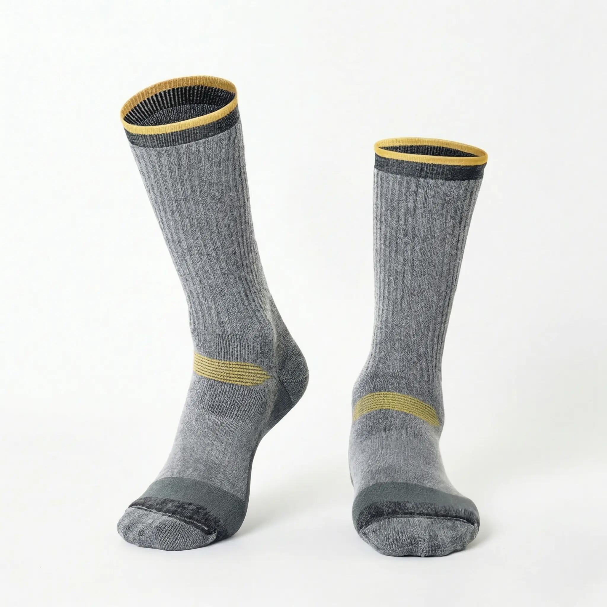 Sosete Tricotate Lana Merino – Termice, Flausate, Multicolor - Navy, XL (43 - 47