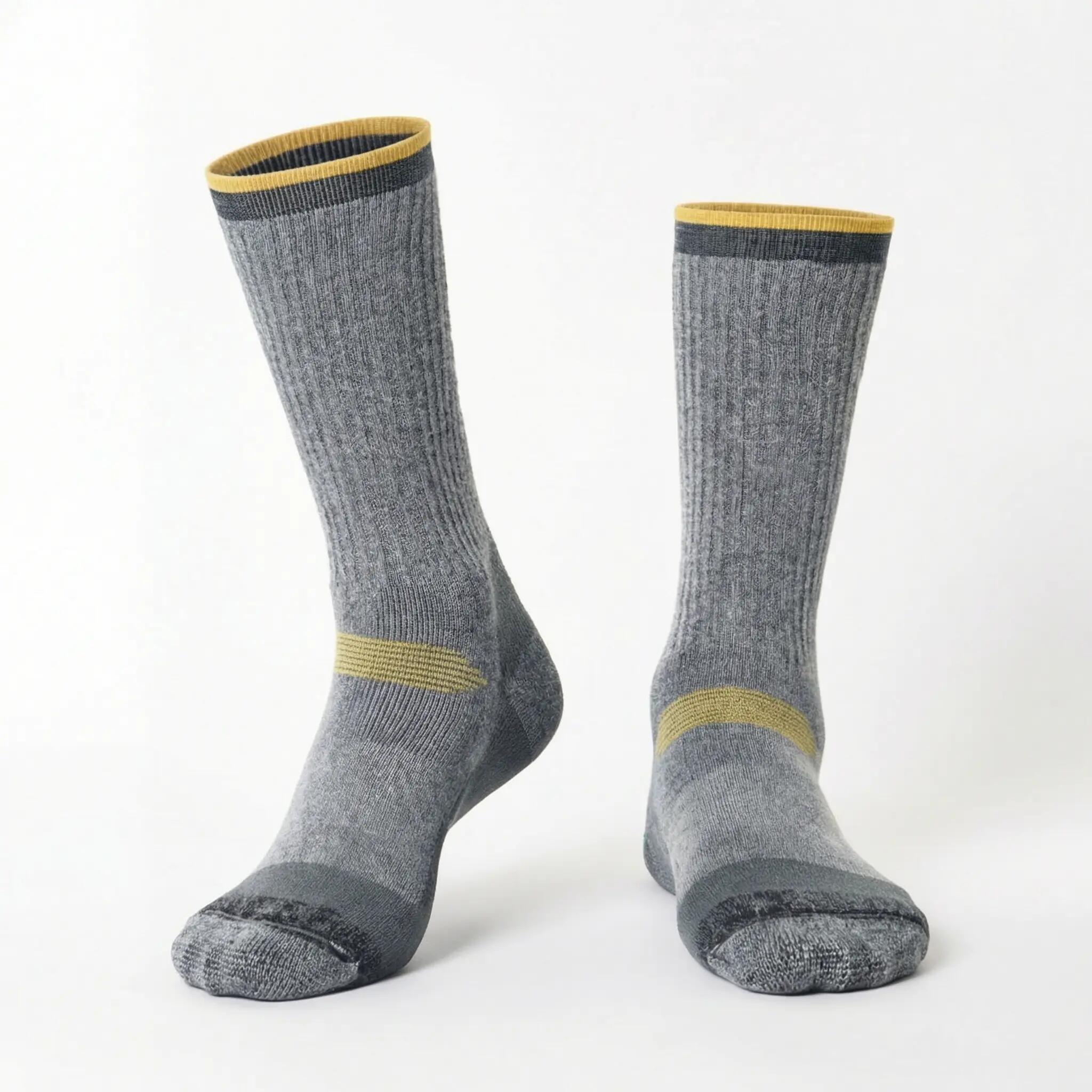 Sosete Tricotate Lana Merino – Termice, Flausate, Multicolor - Navy, XL (43 - 47 6/15
