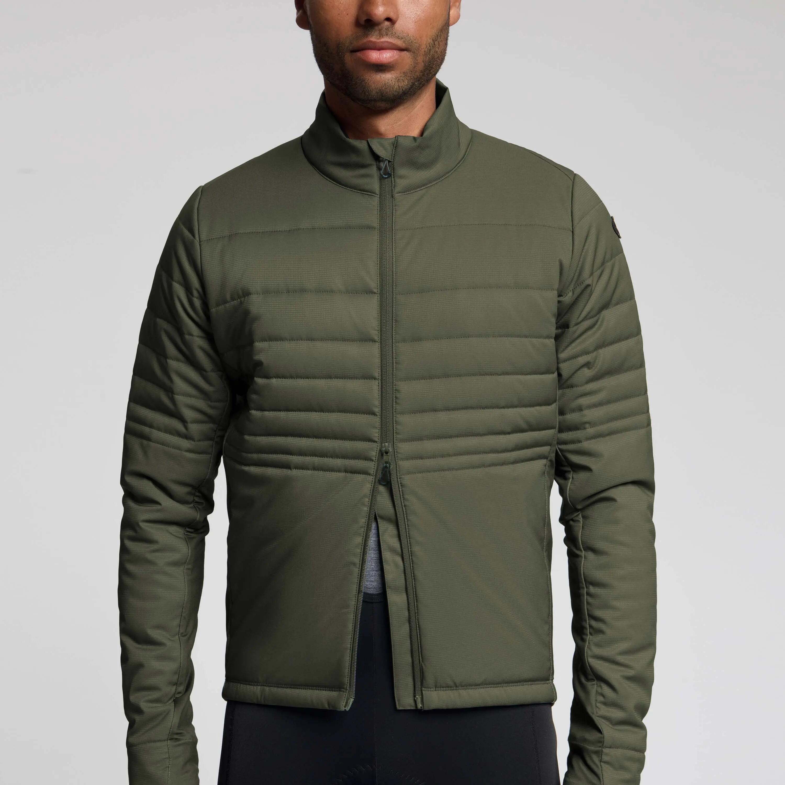 Casaco de Inverno de Ciclismo Homem Element Acolchoado Verde Militar 7/8