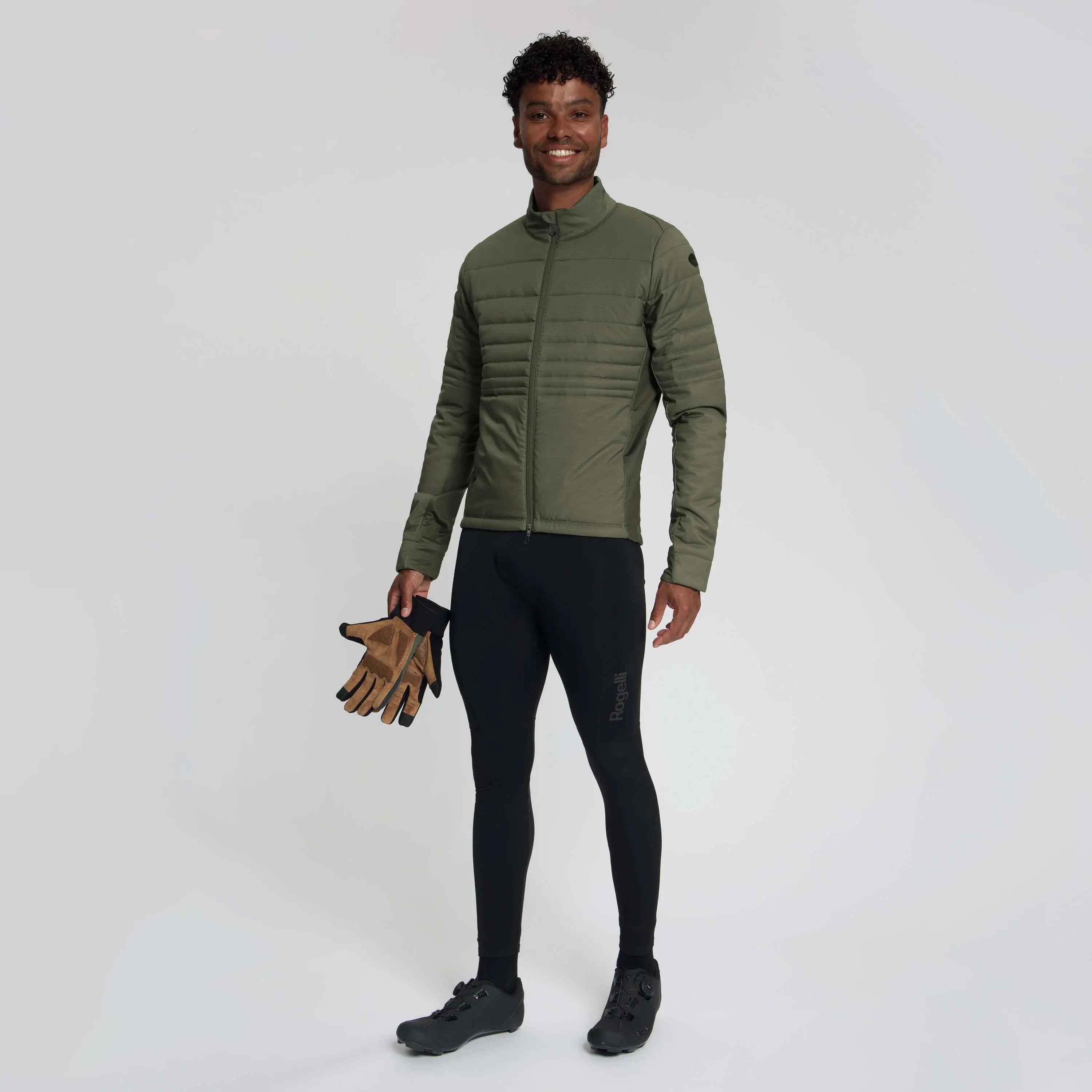 Casaco de Inverno de Ciclismo Homem Element Acolchoado Verde Militar 6/8
