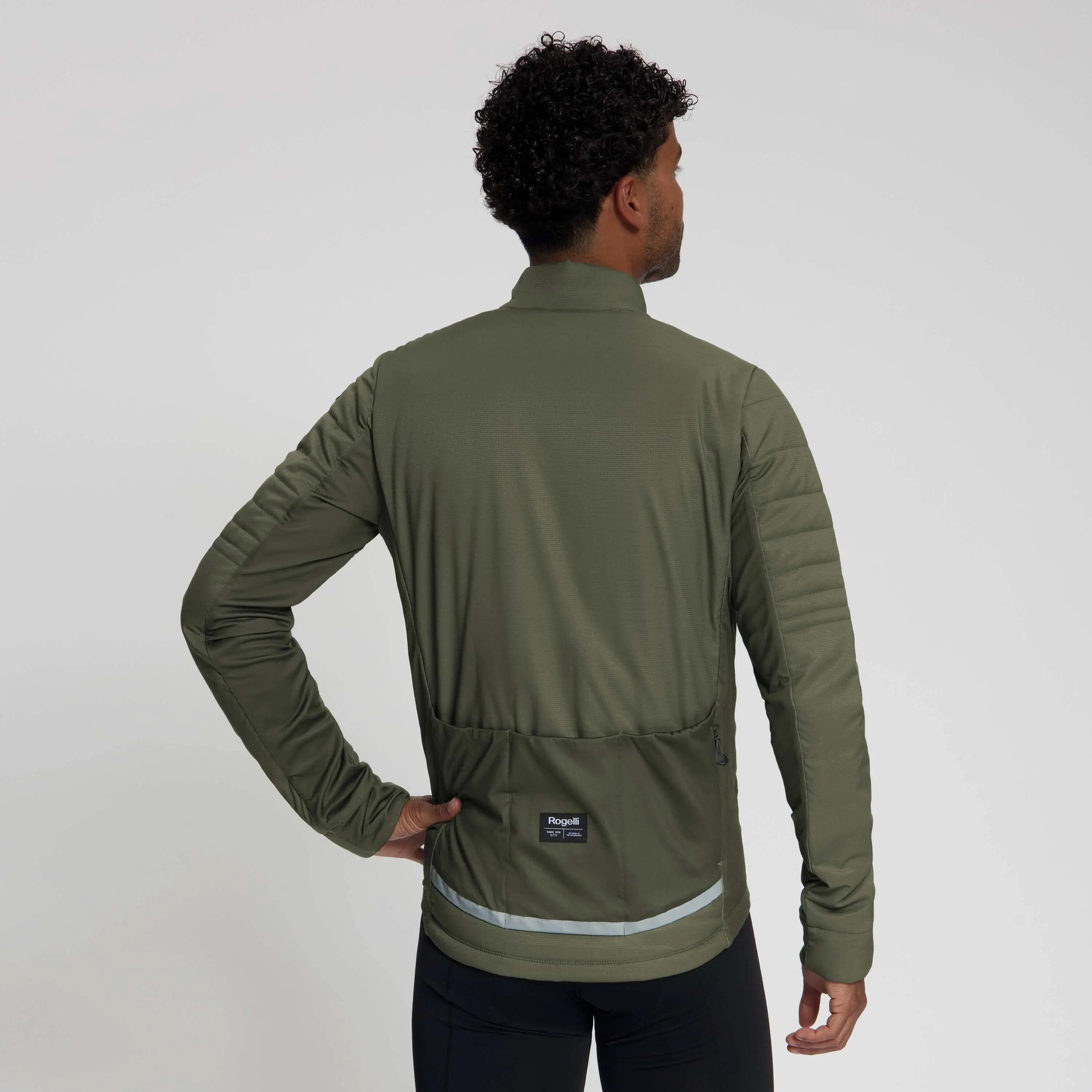 Casaco de Inverno de Ciclismo Homem Element Acolchoado Verde Militar 3/8