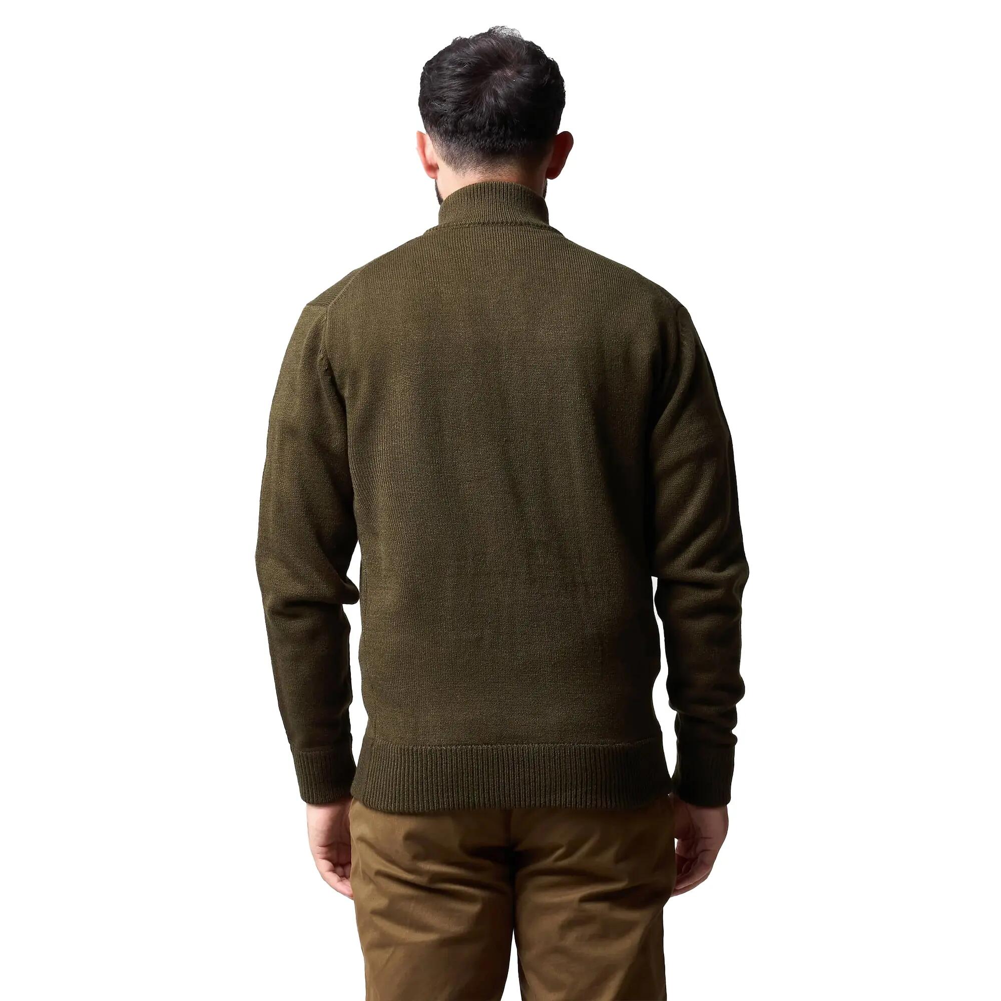 Sweat Motif/style Faisan Homme (Vert Olive) 3/4