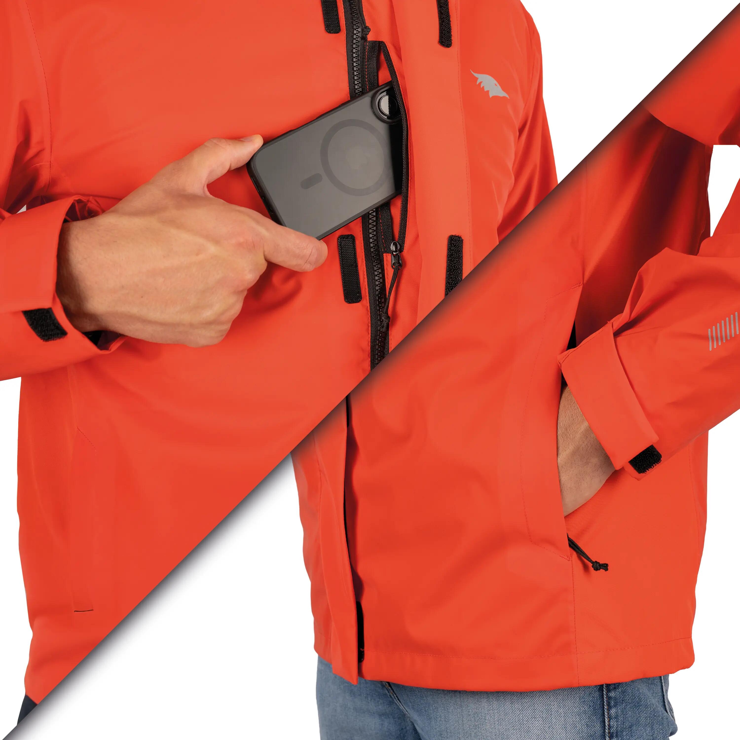 Regenjacke Herren Fahrrad rundum reflektierend, wasserdicht & winddicht - leicht 3/5