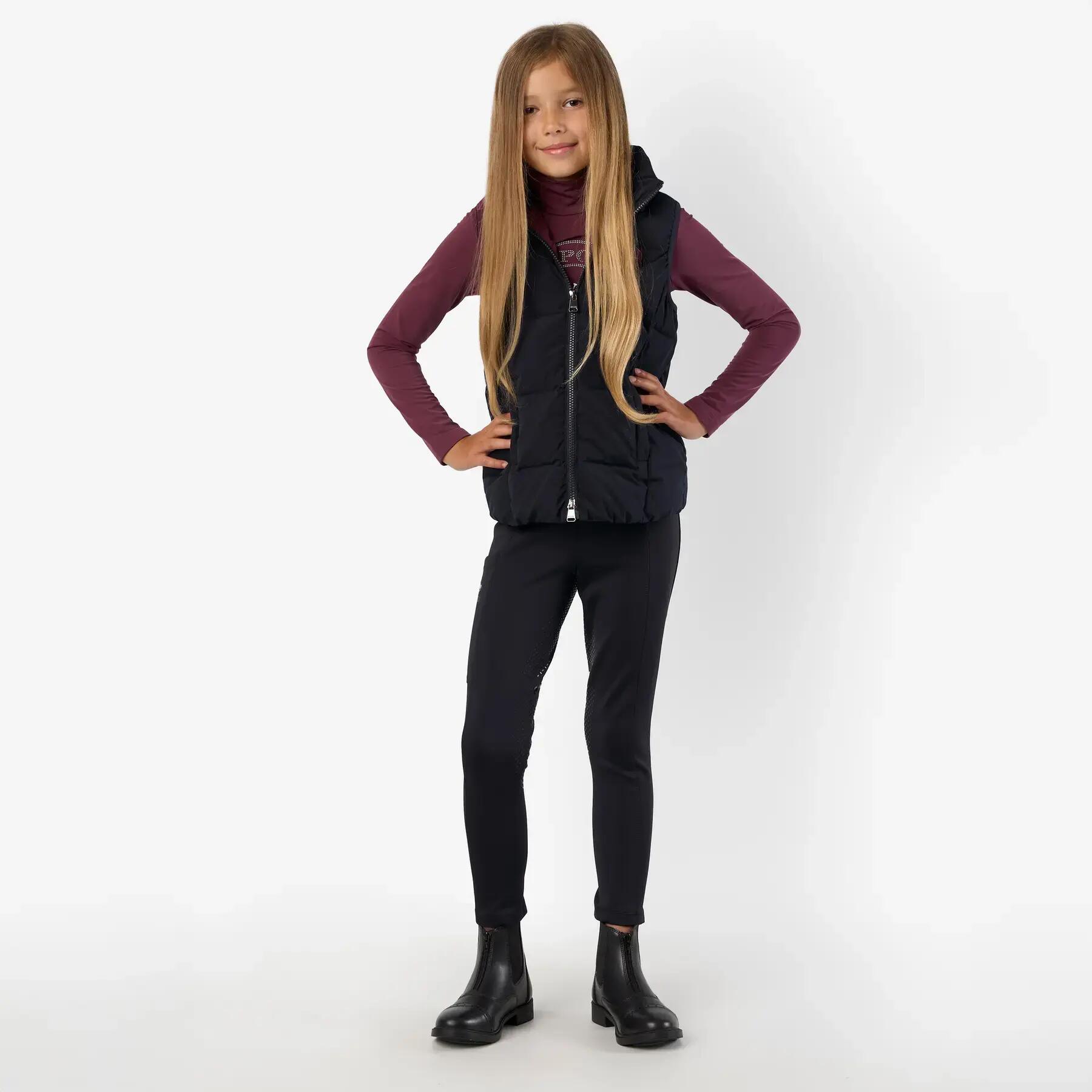 Pantalon équitation full grip fille HV Polo Manou 6/7