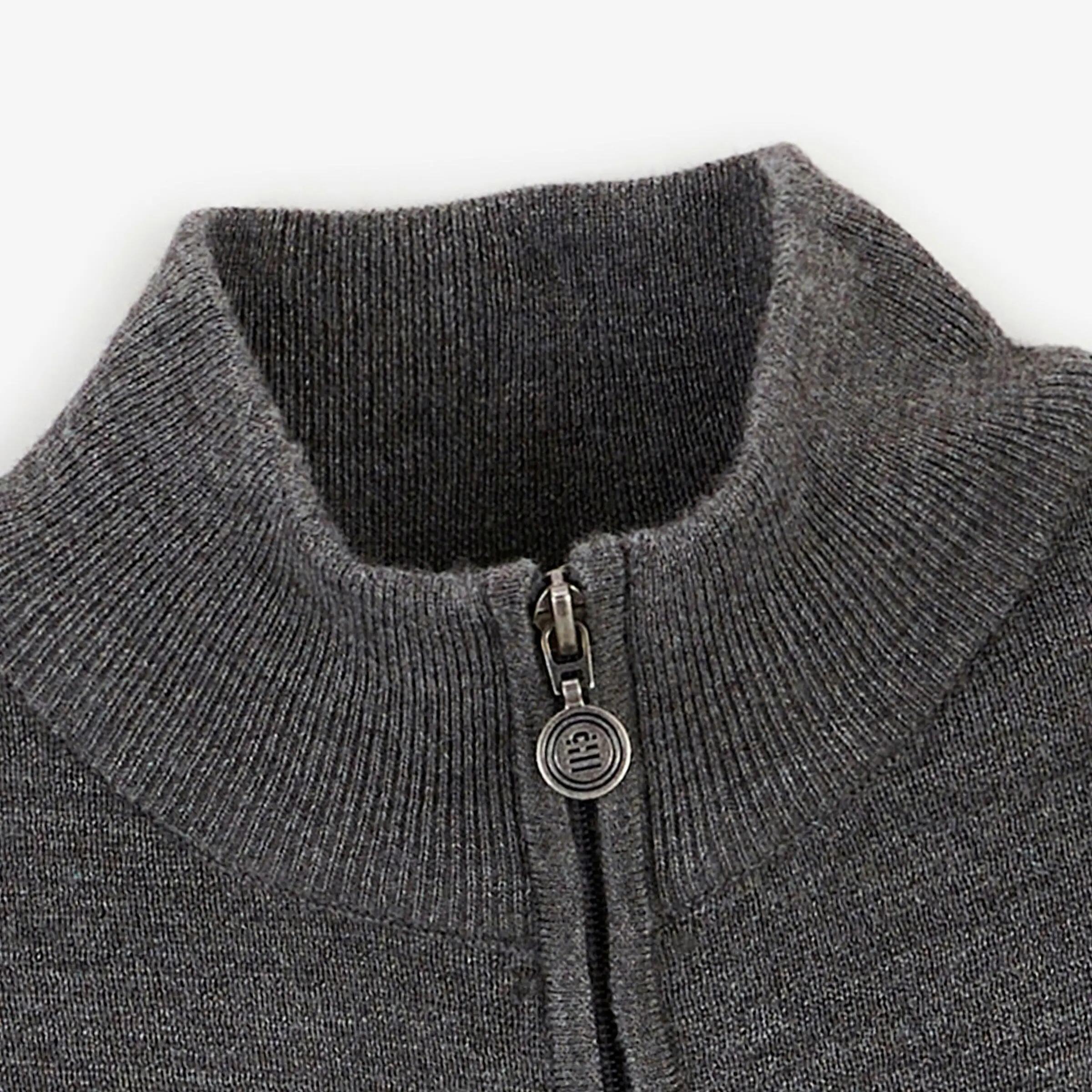 Malone vest met ritssluiting van gebreide wol 4/6