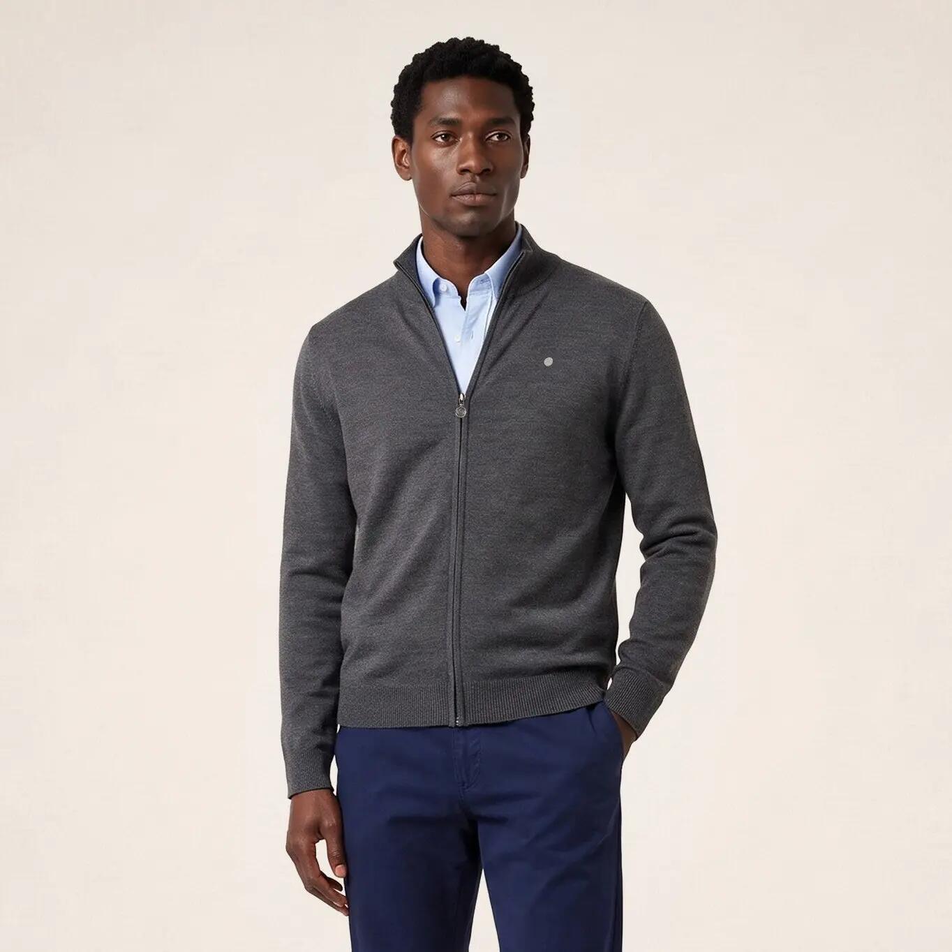 Malone vest met ritssluiting van gebreide wol 2/6