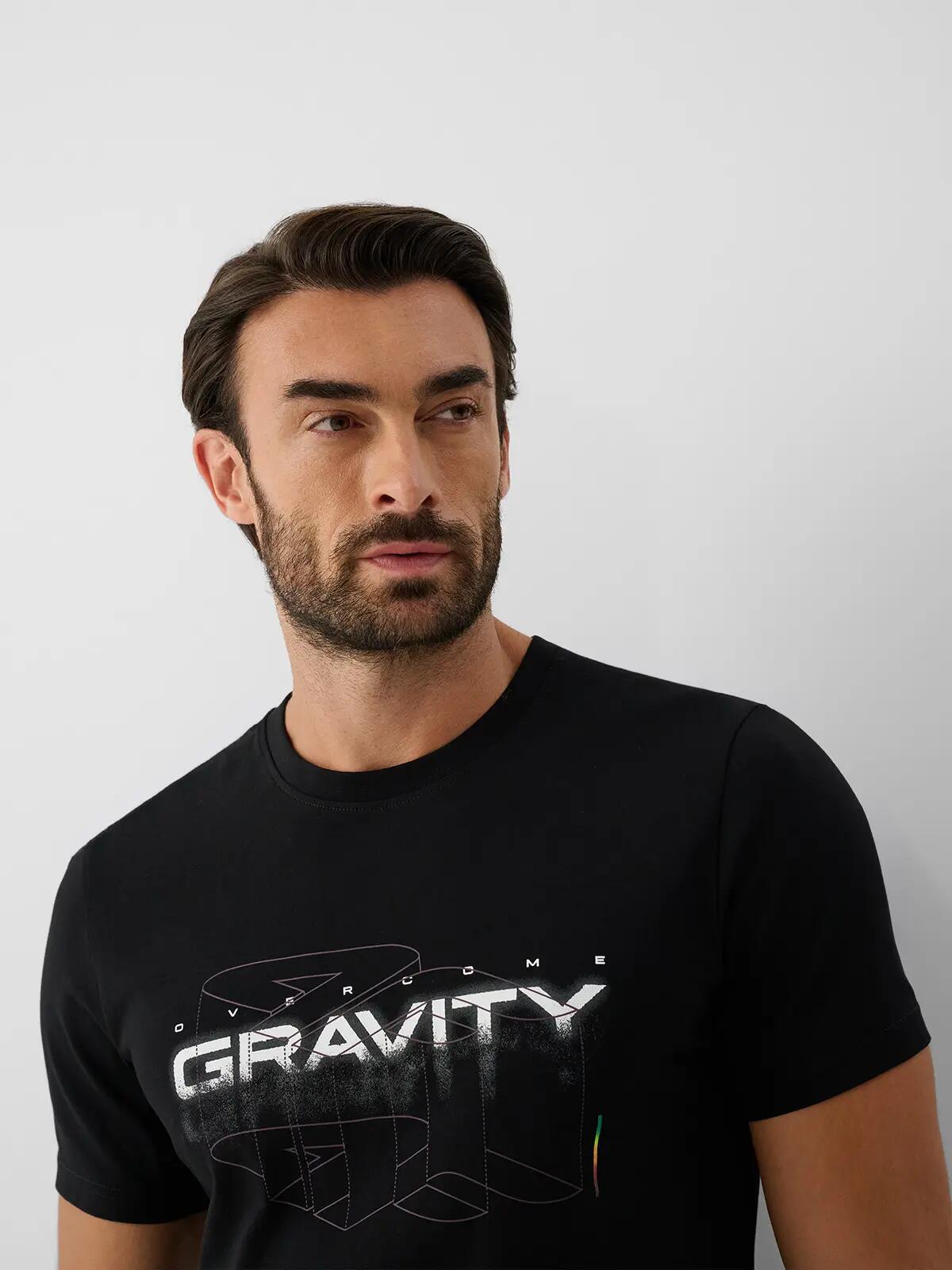 4F T-shirt slim z nadrukiem męski 5/6