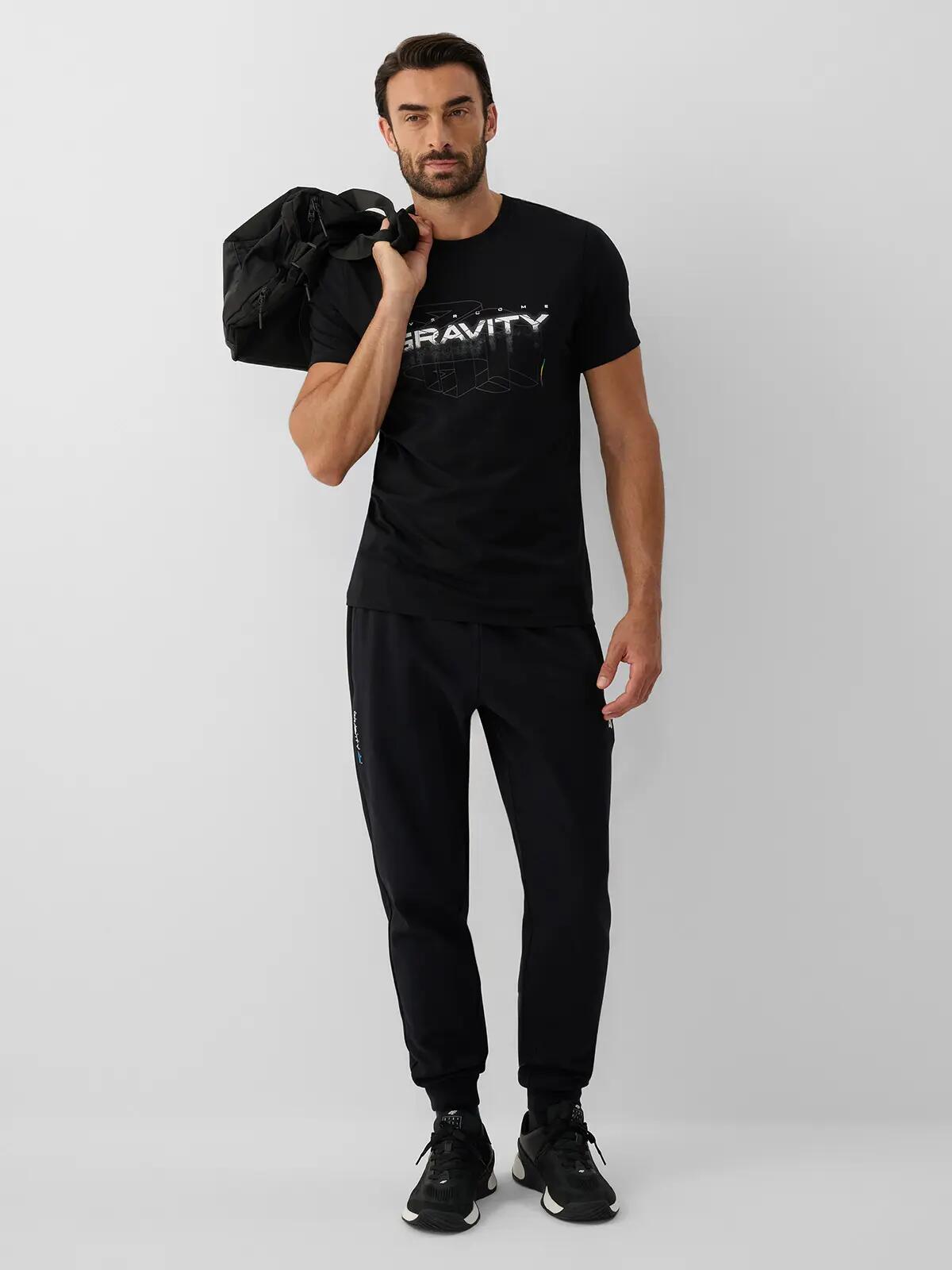 4F T-shirt slim z nadrukiem męski 4/6