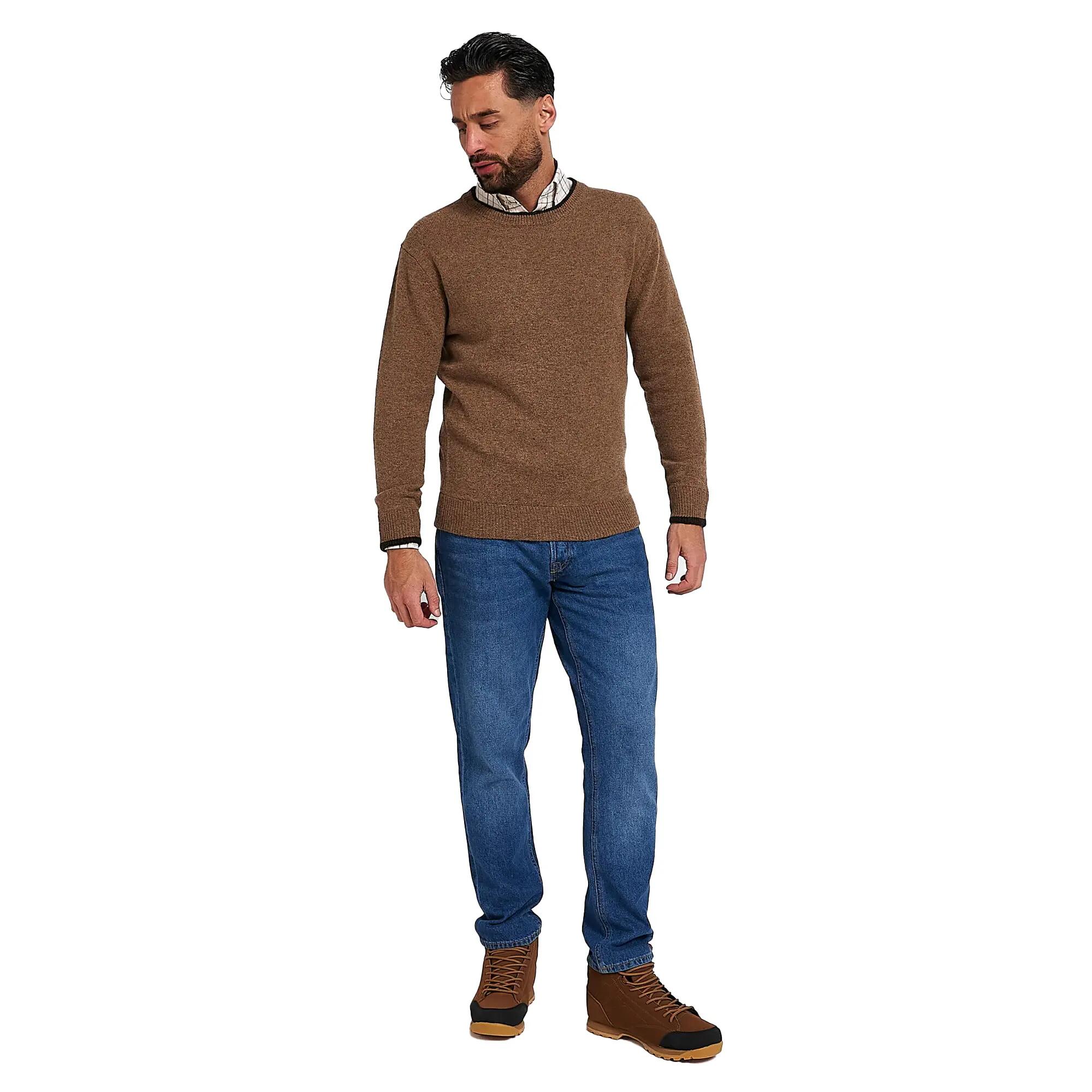 Pull Motif/style Tricoté Homme (Beige) 4/4